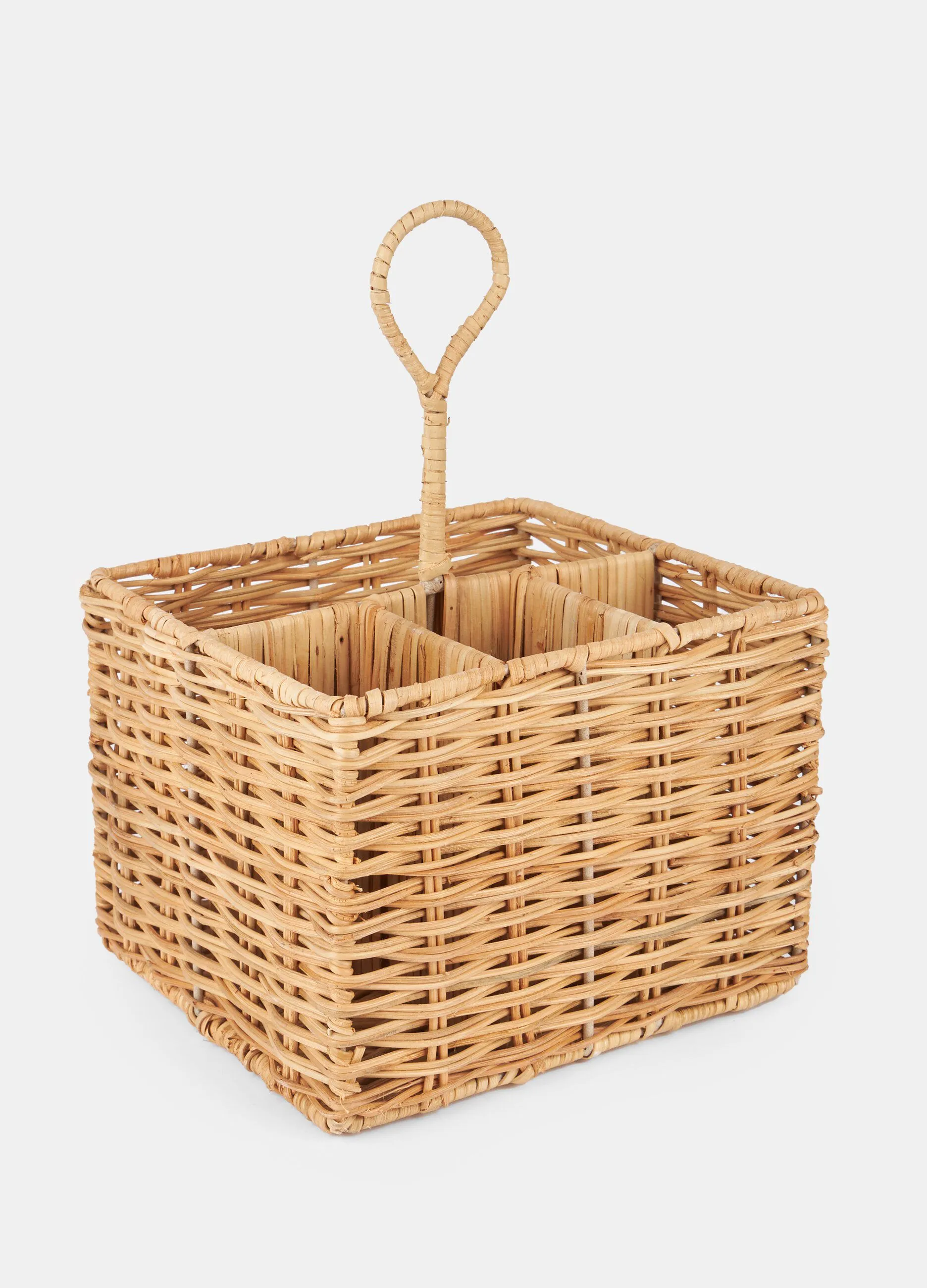 Porta condimenti fatto a mano in rattan