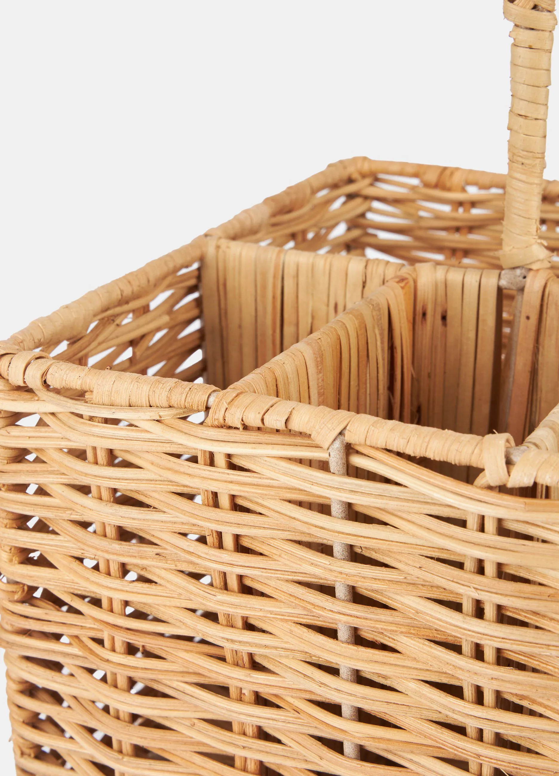 Porta condimenti fatto a mano in rattan