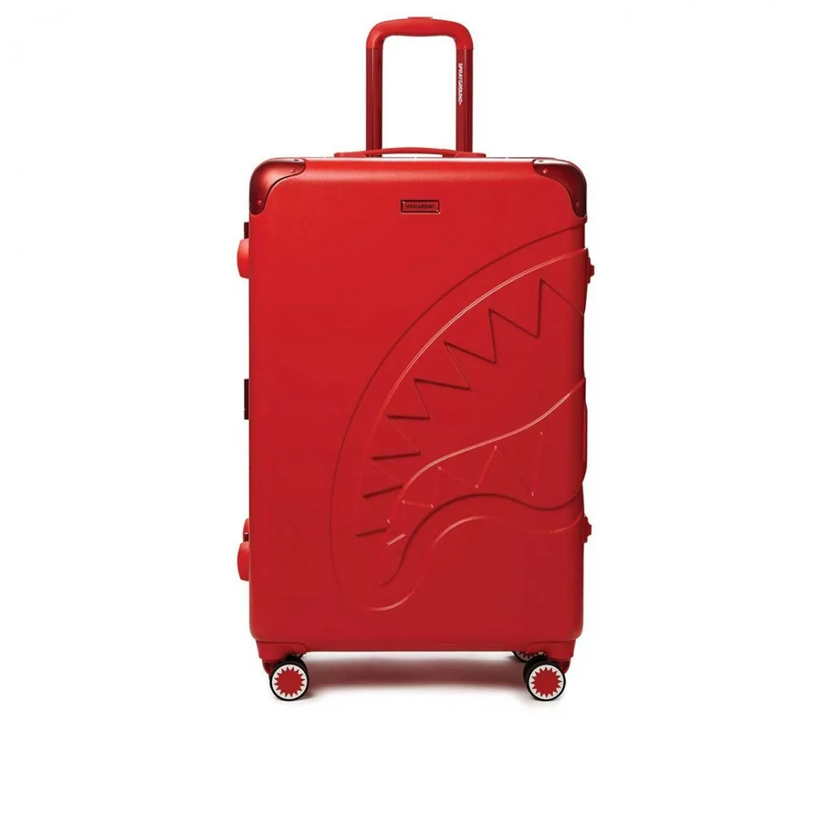 Red Molded Shark Mouth Bagaglio A Mano Grande, Rosso