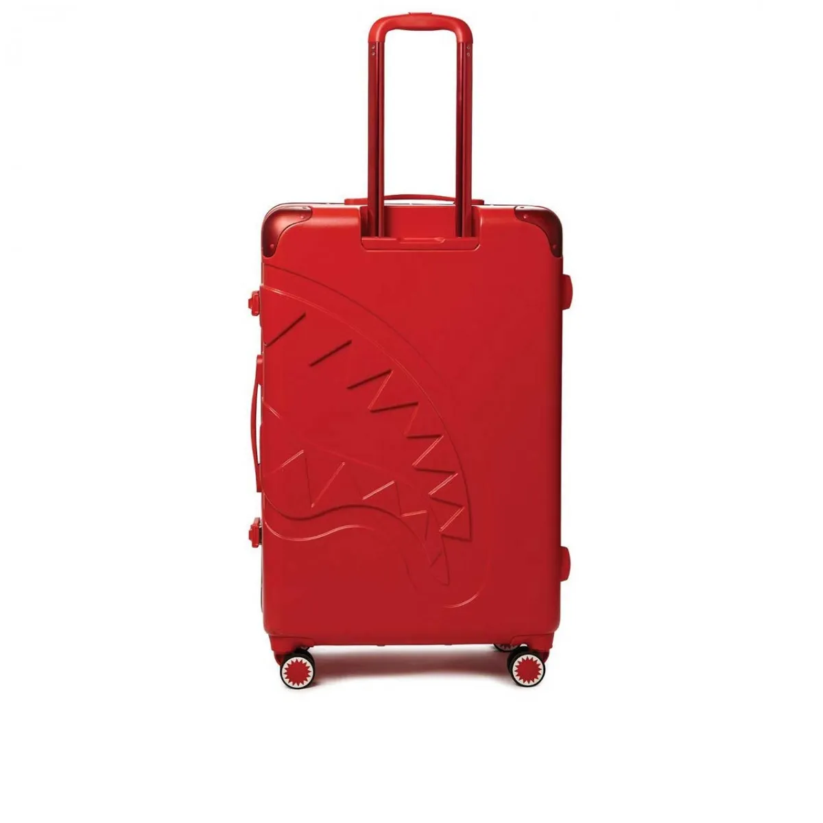Red Molded Shark Mouth Bagaglio A Mano Grande, Rosso