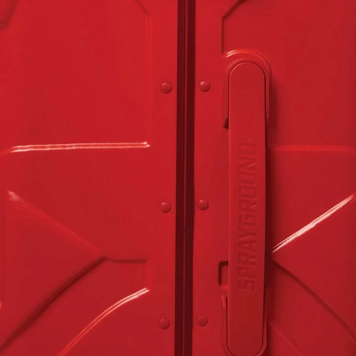 Red Molded Shark Mouth Bagaglio A Mano Grande, Rosso