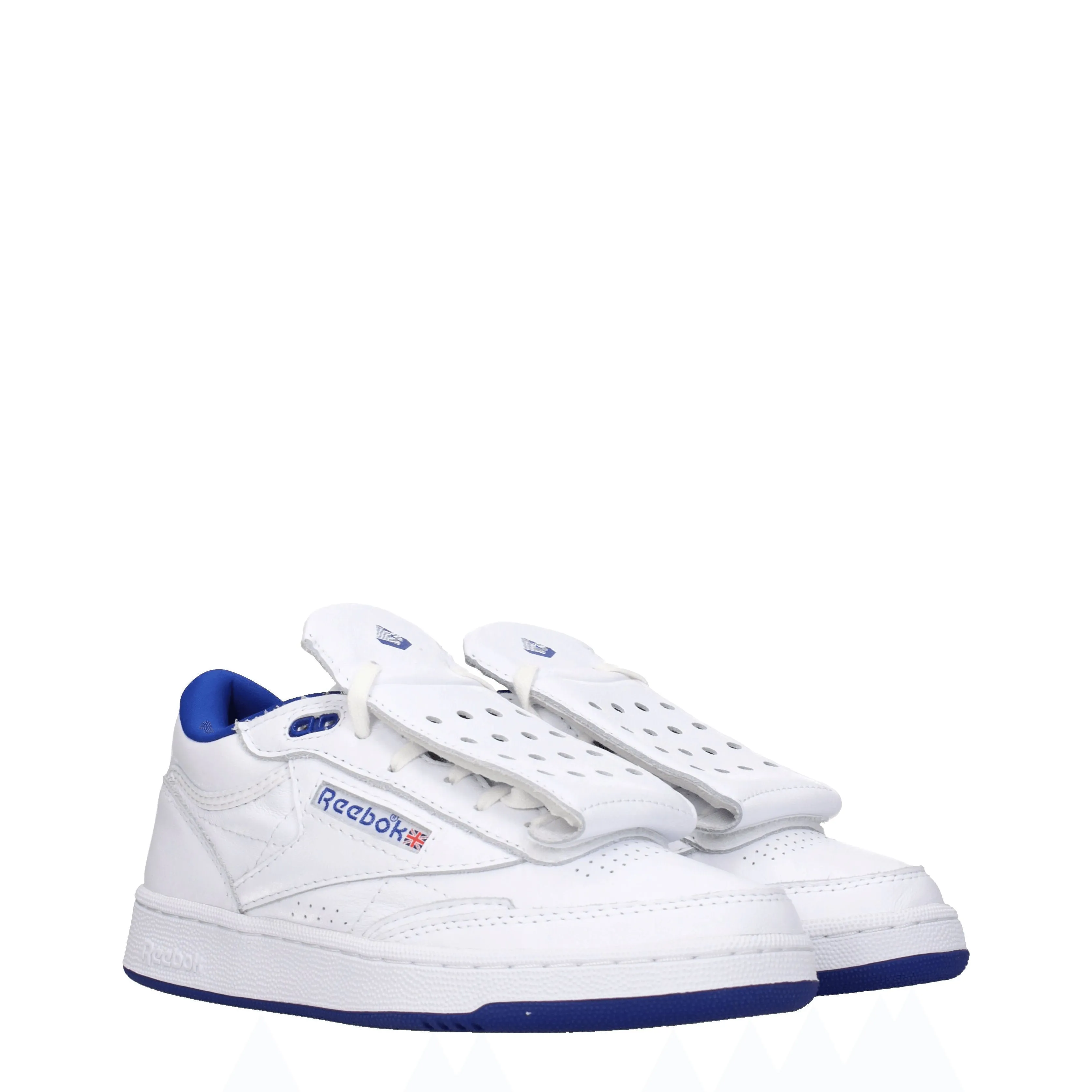 Reebok Sneakers Club c Uomo Pelle Bianco/Blu Elettrico