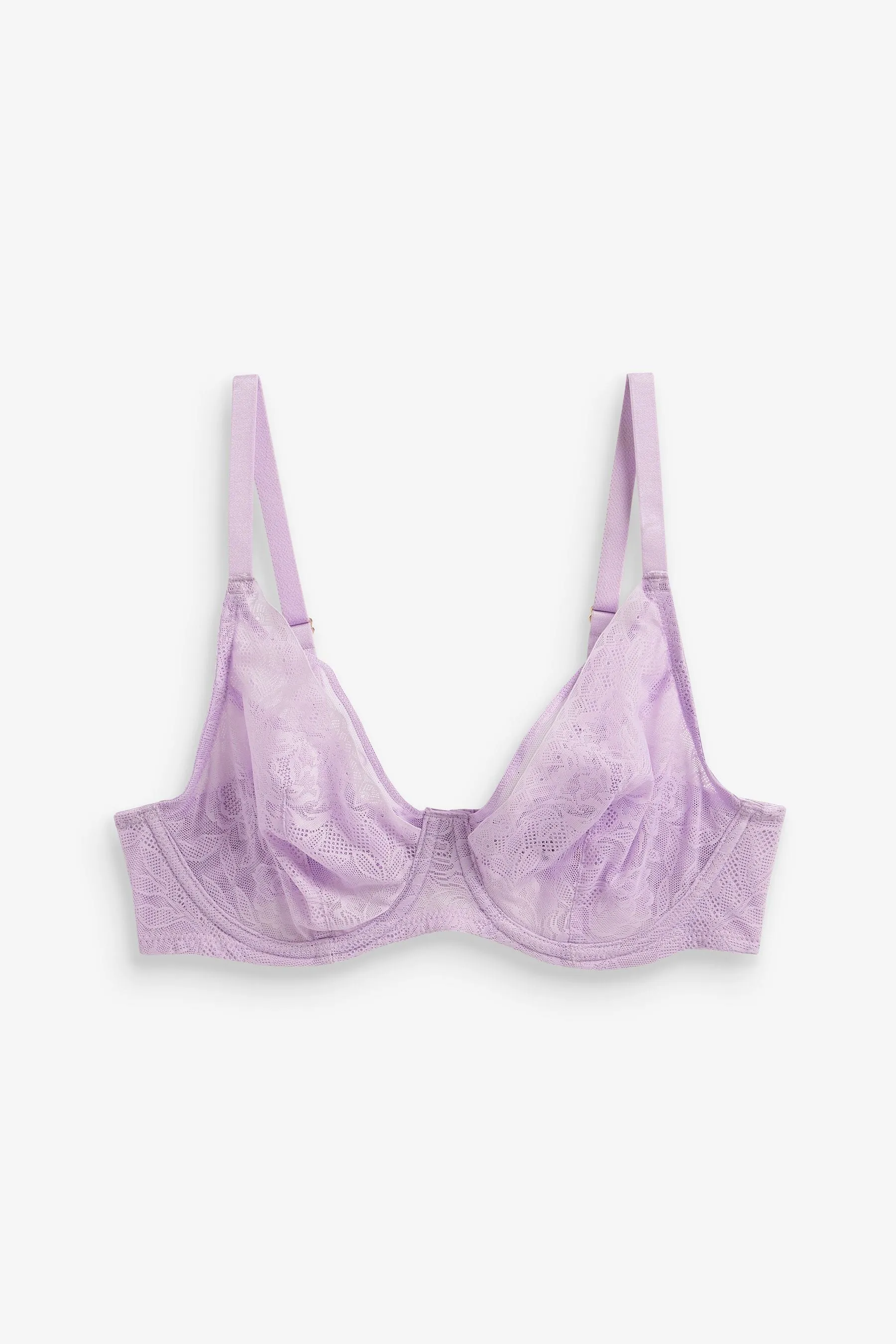 Reggiseno non imbottito con Pizzo scollo profondo Floreale cimosa coppe DD+