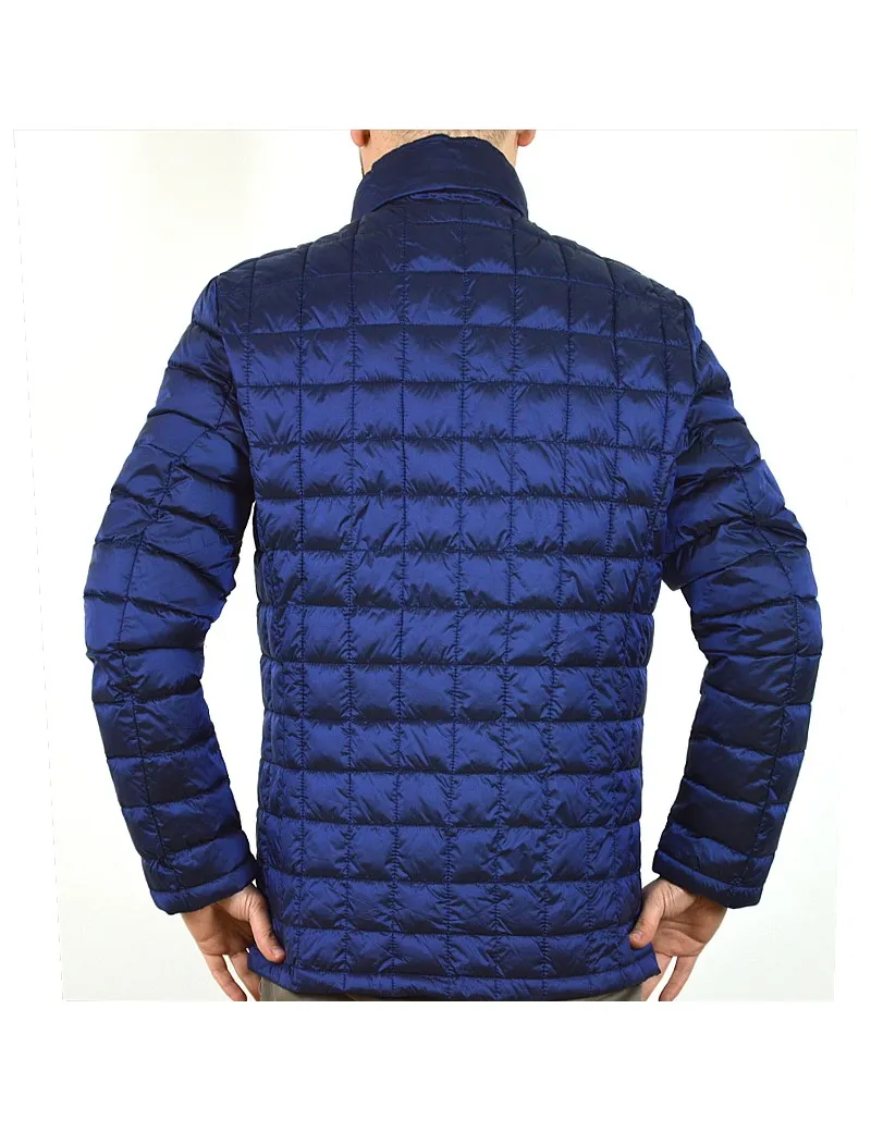 ROMEO GIGLI piumino corto field jacket ecopiuma col blu royal lucido 100 grammi primavera /estate