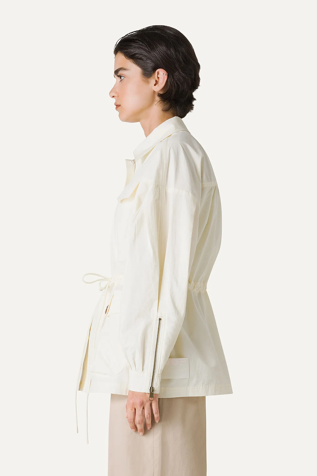 SAHARIANA OVER IN COTONE LEGGERO 9228 - VANIGLIA