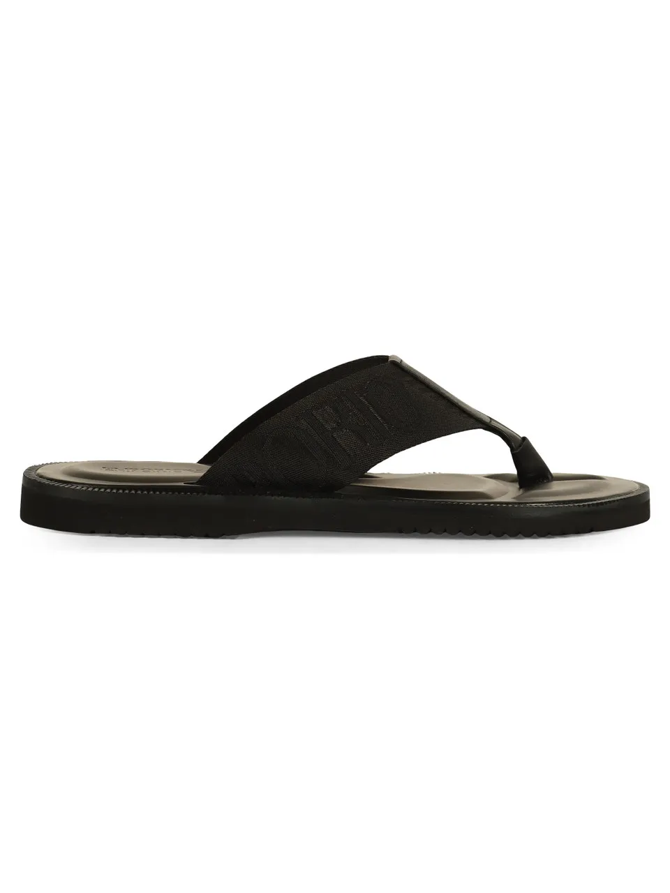 Sandali infradito in pelle e grosgrain