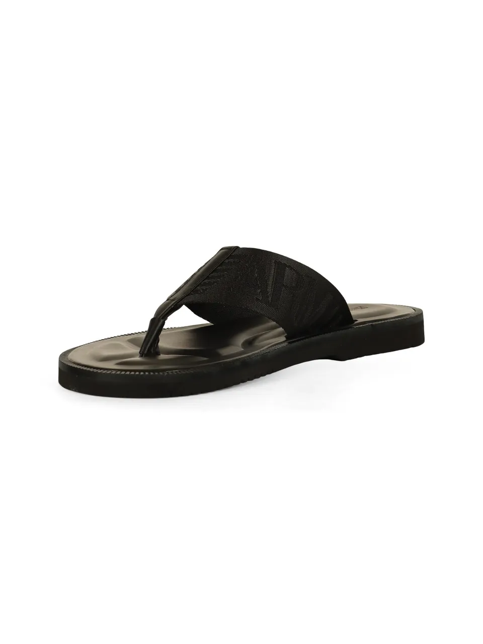 Sandali infradito in pelle e grosgrain