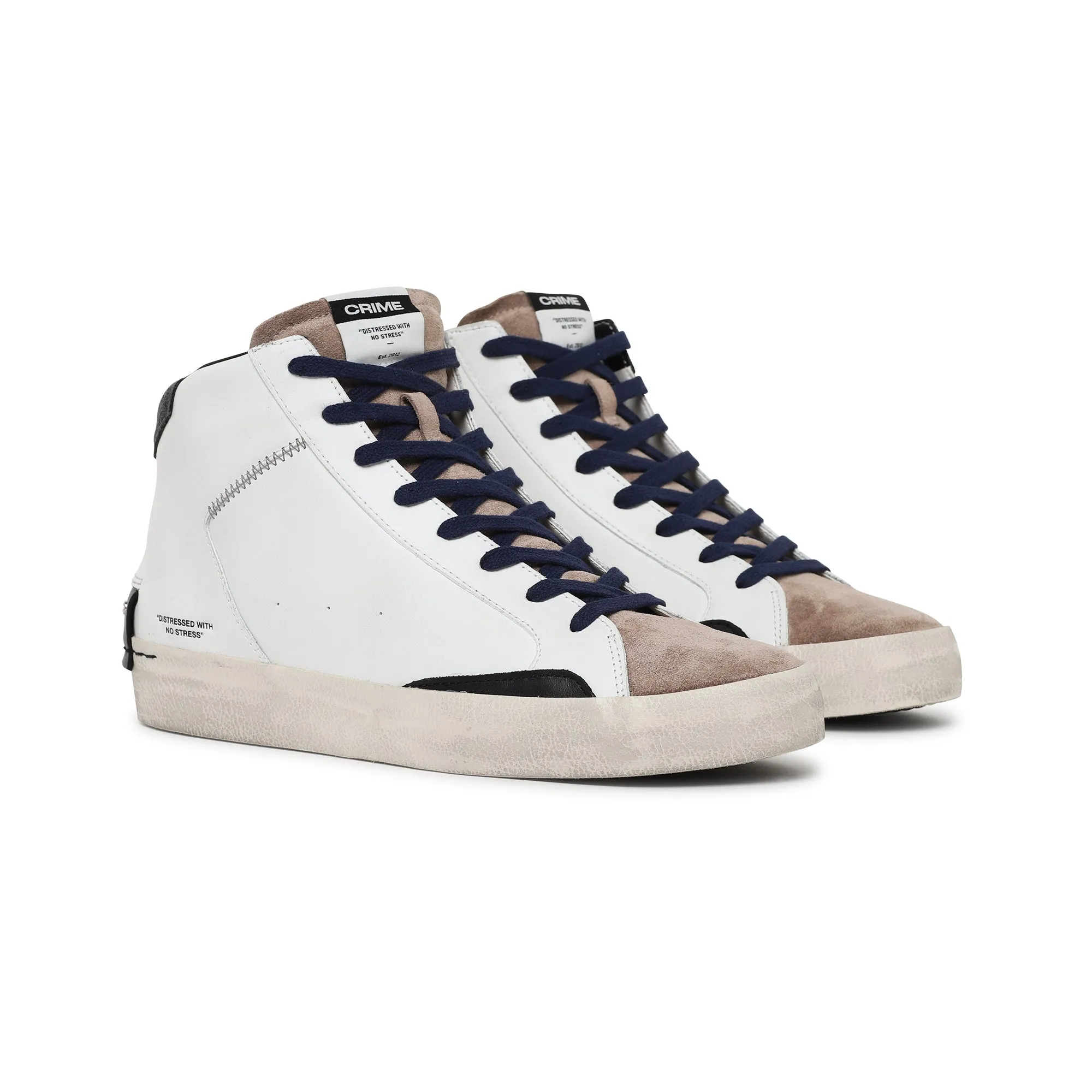 Scarpe CRIME LONDON  - DISTRESSED HIGH 18071AA6BIANCO