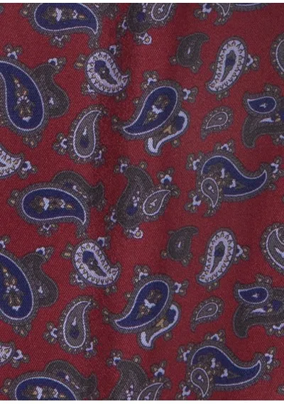 Sciarpa elegante con motivo paisley bordeaux
