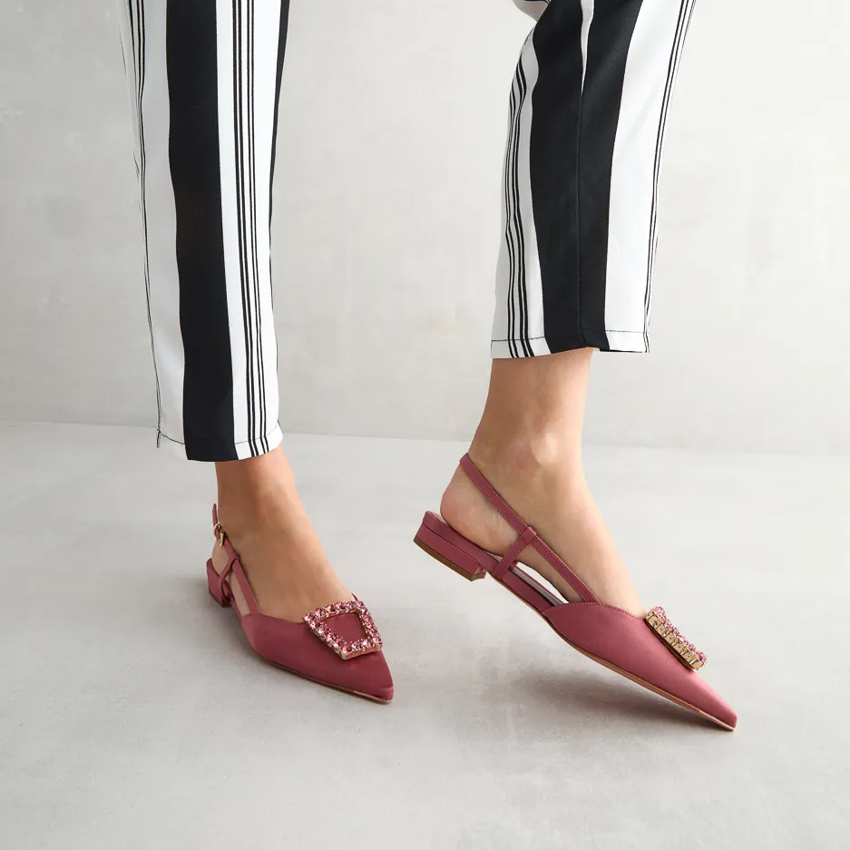 Slingback in Raso