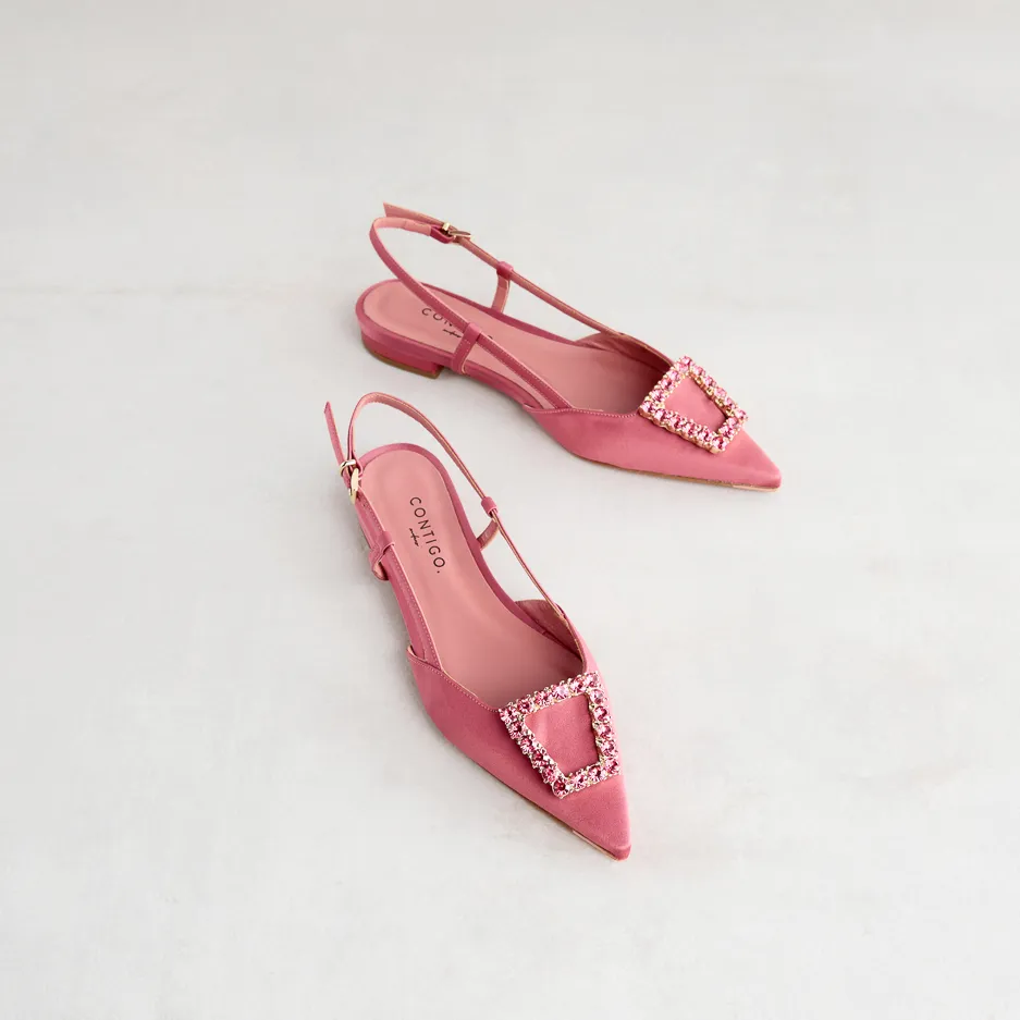Slingback in Raso