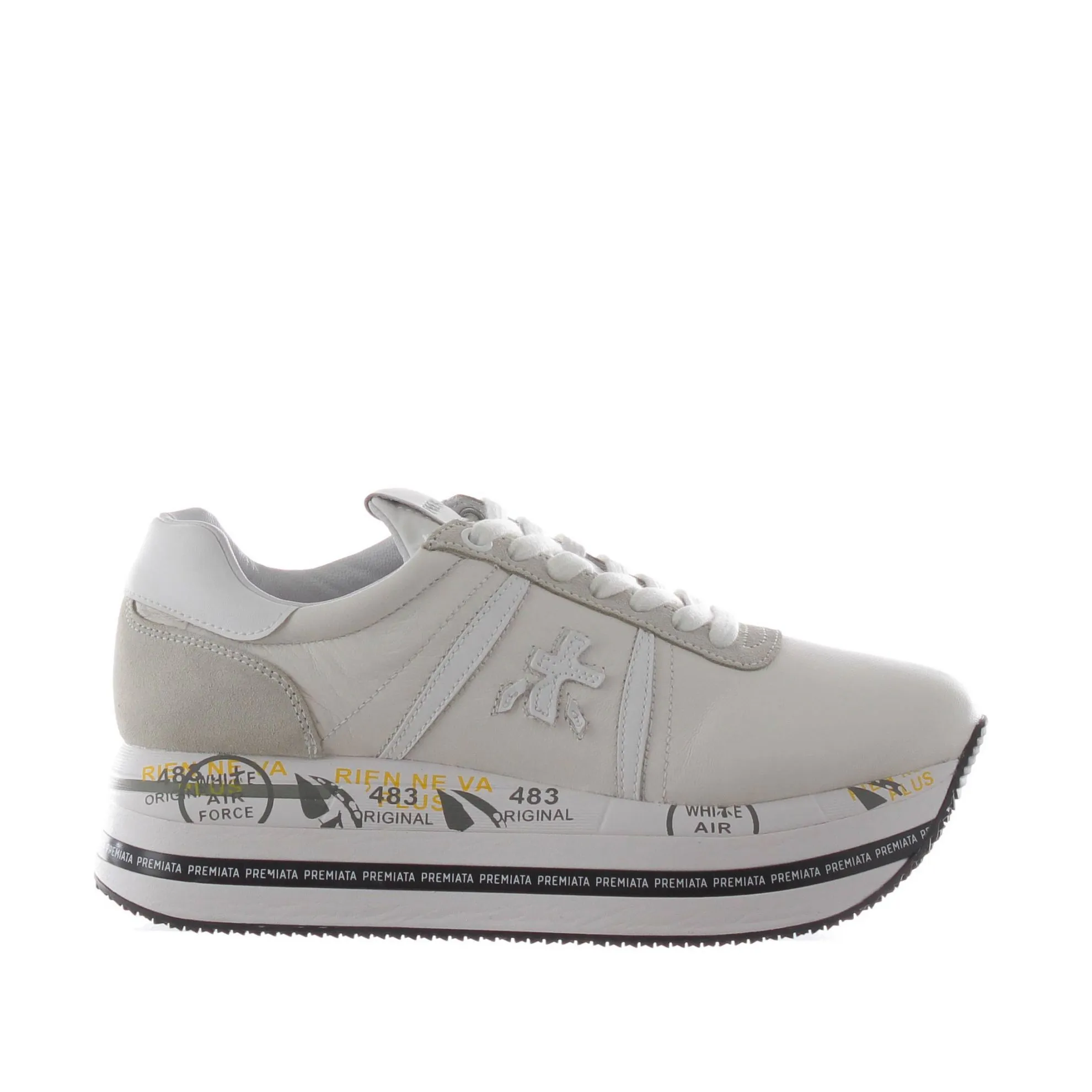 Sneaker in pelle e camoscio