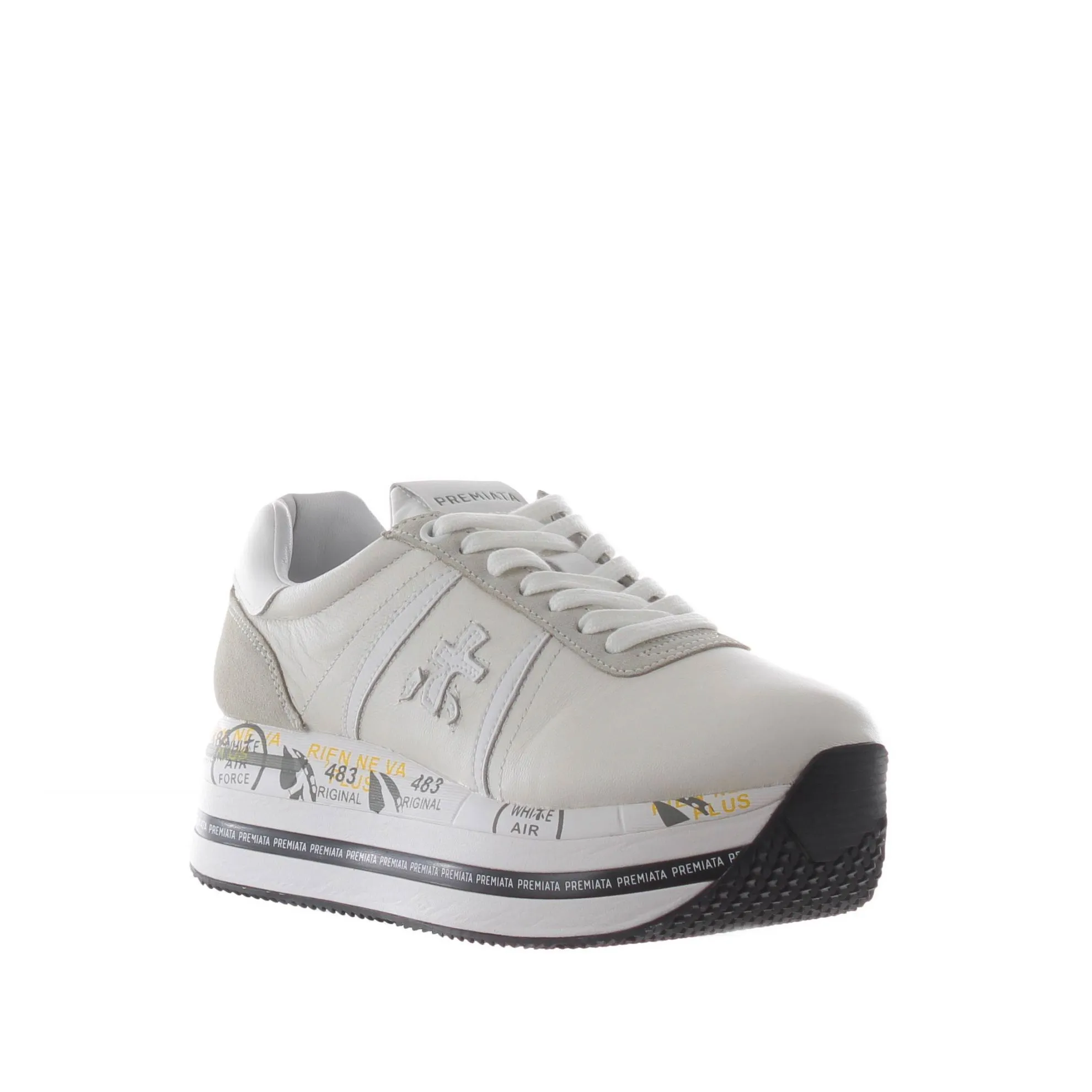Sneaker in pelle e camoscio
