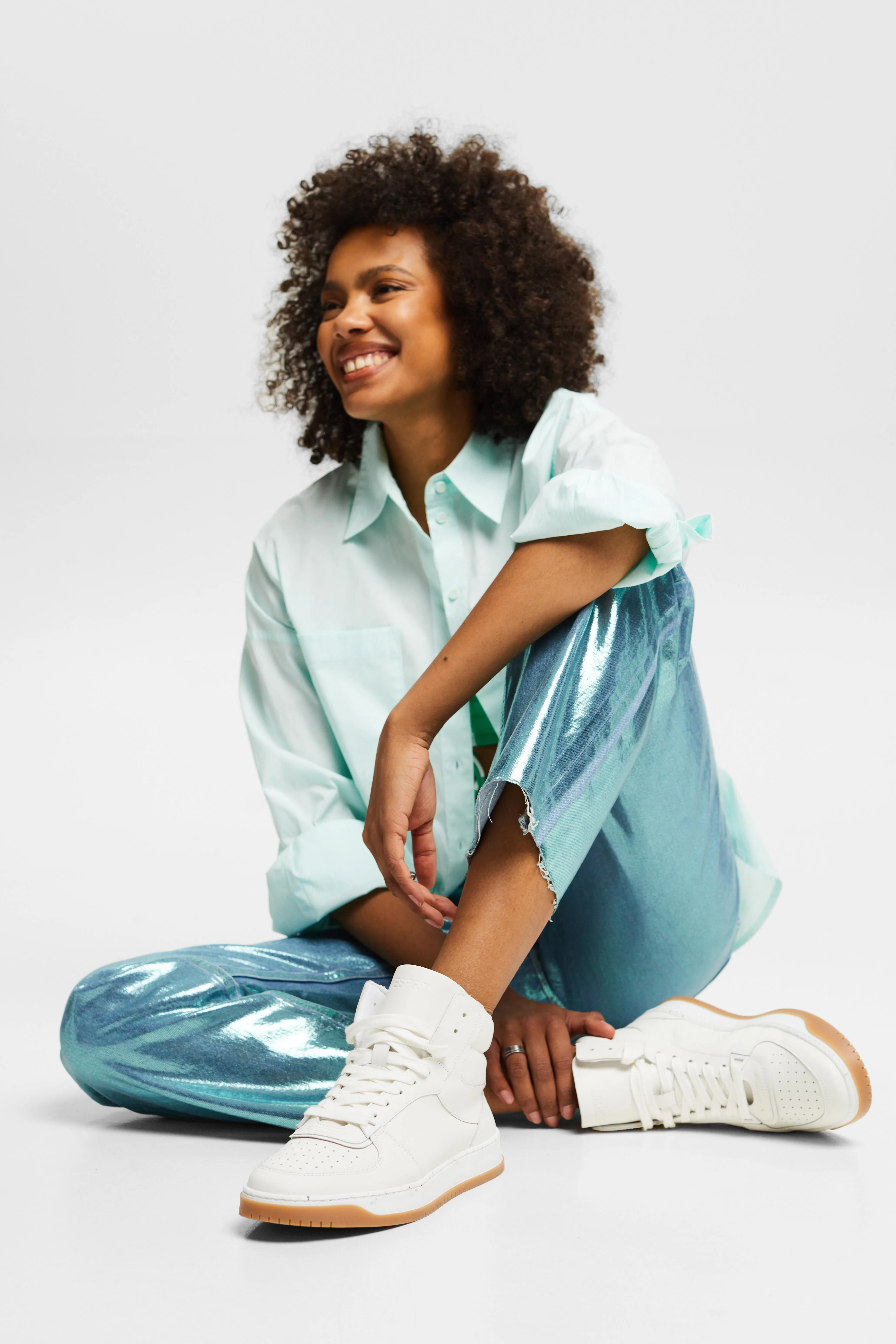 Sneakers alte in pelle