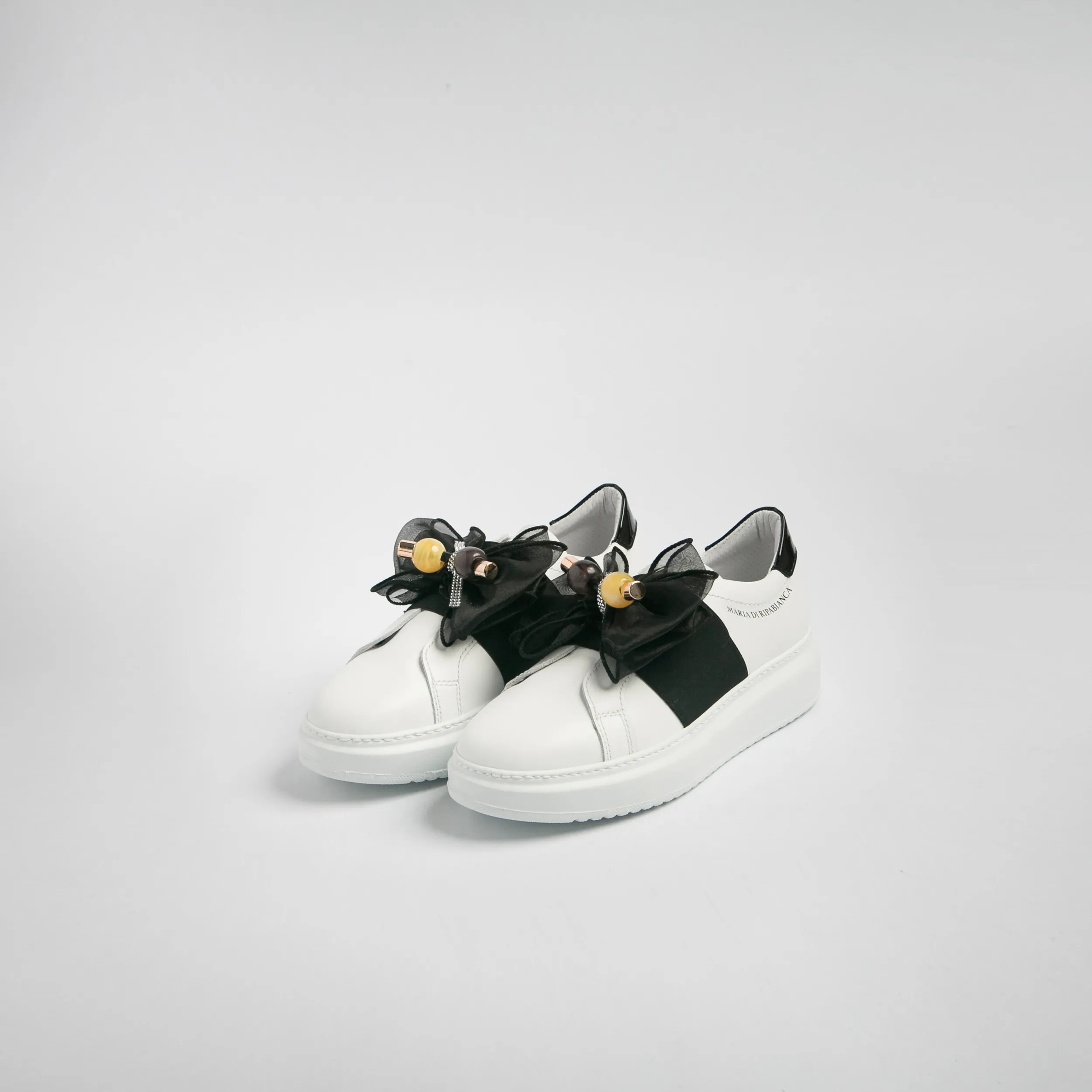 Sneakers MDR In Pelle con Dettaglio in Organza