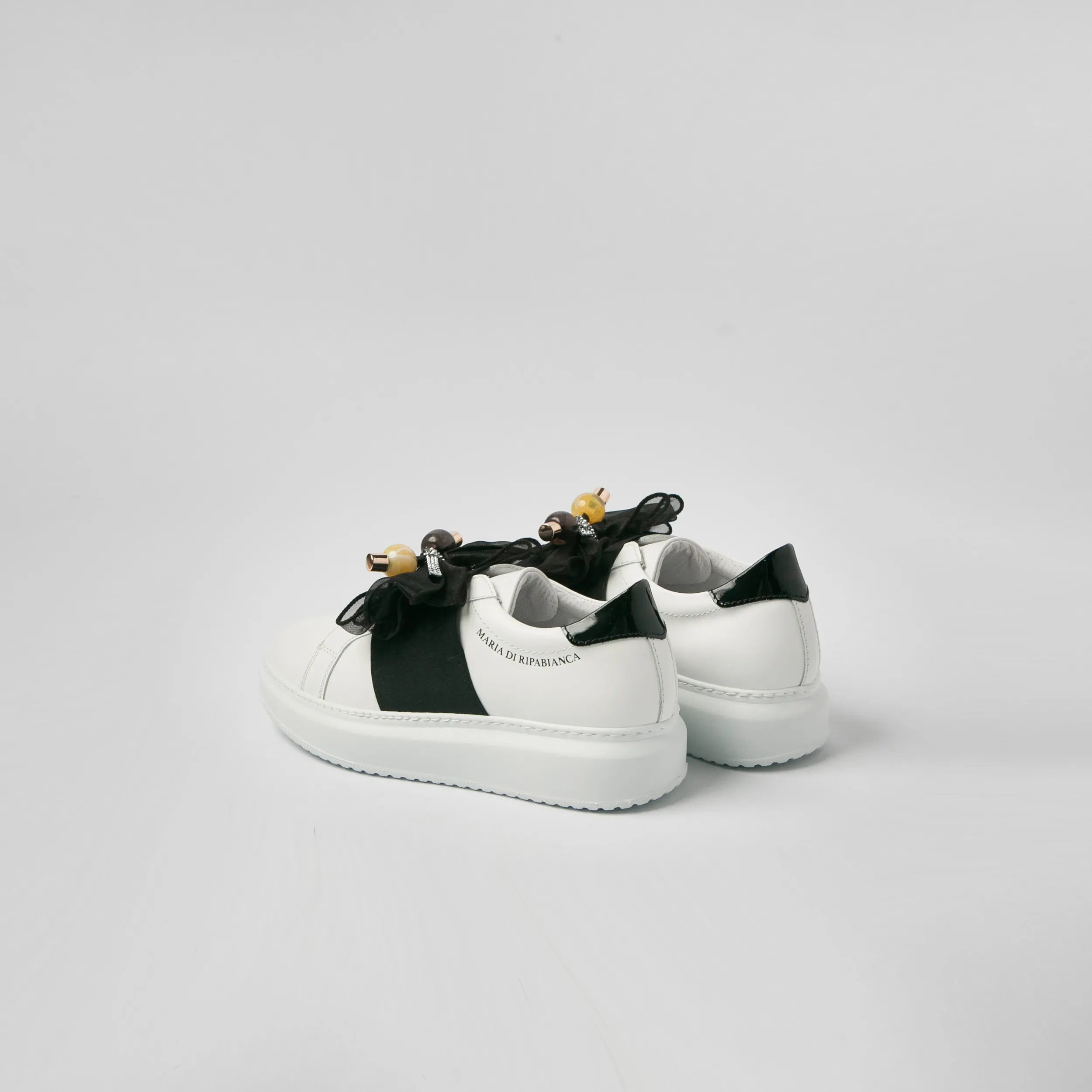 Sneakers MDR In Pelle con Dettaglio in Organza