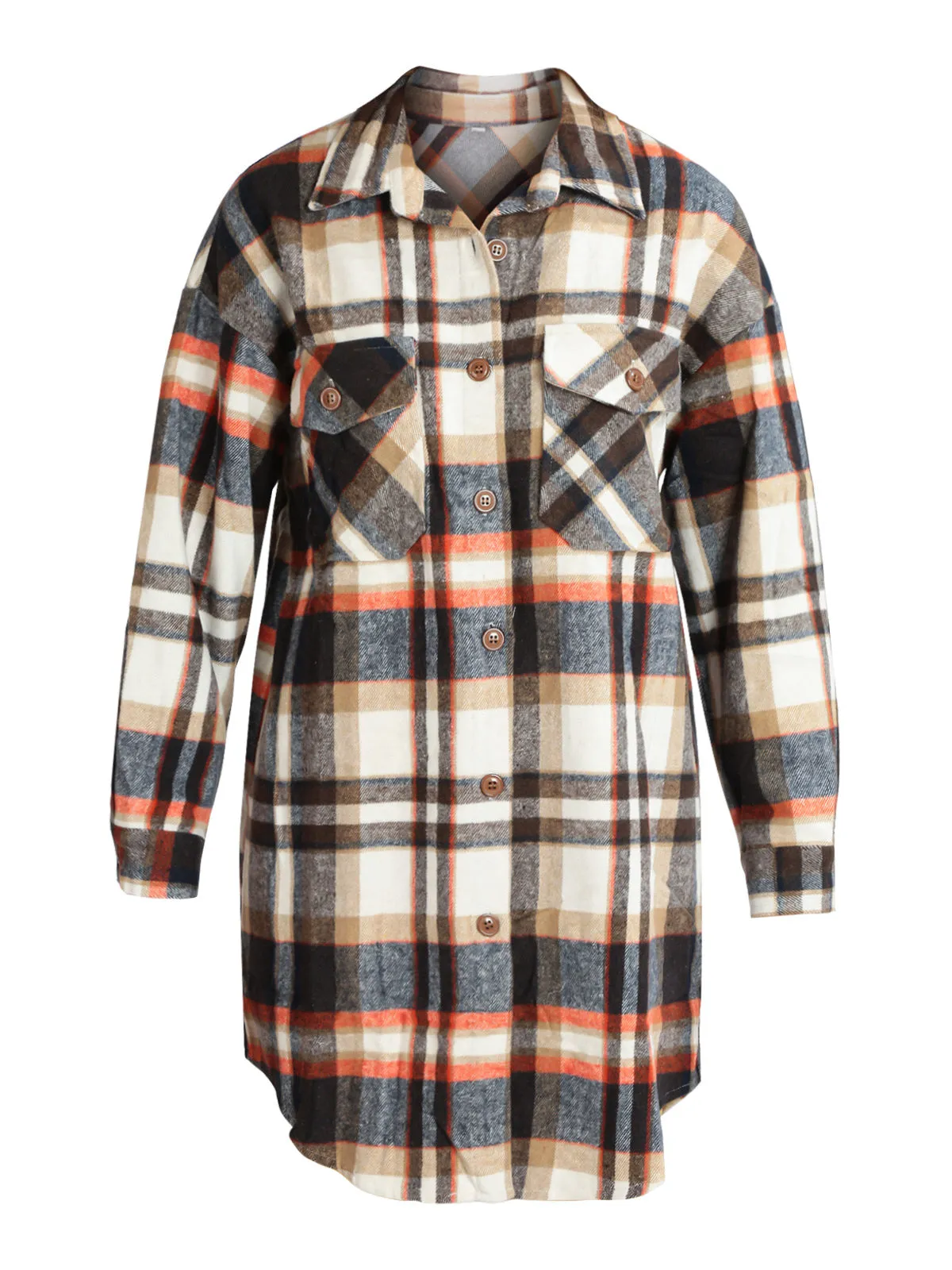 Solada Chemise à carreaux oversize femme