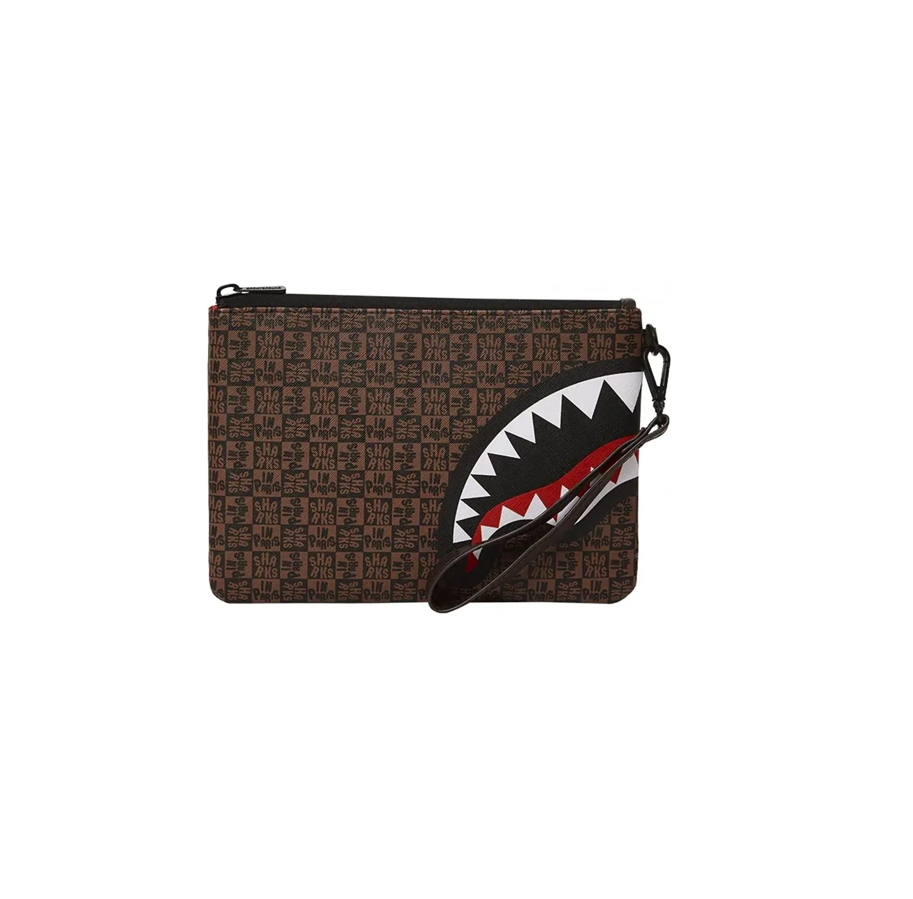 Sprayground Pochette Shark in paris marrone