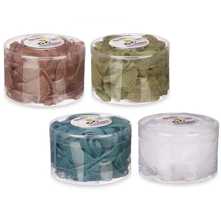 Spugna da bagno a pompon in colori caldi - 1 pz.