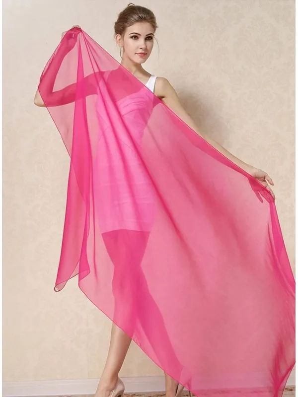 Stola in pura seta fucsia tinta unita da sposa e da cerimonia