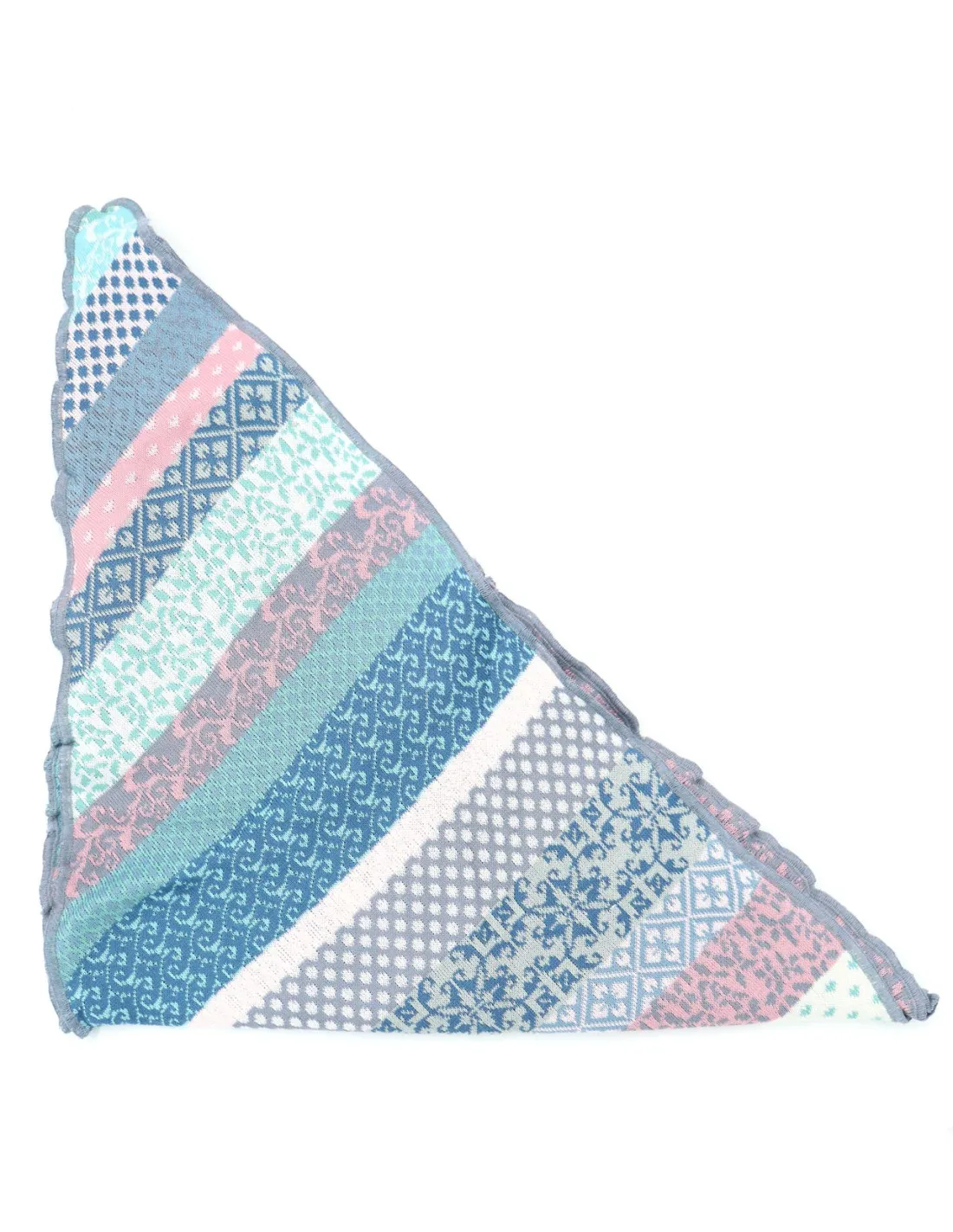 STOLA TRIANGOLARE IN COTONE BIOLOGICO JAQUARD "GRACE"