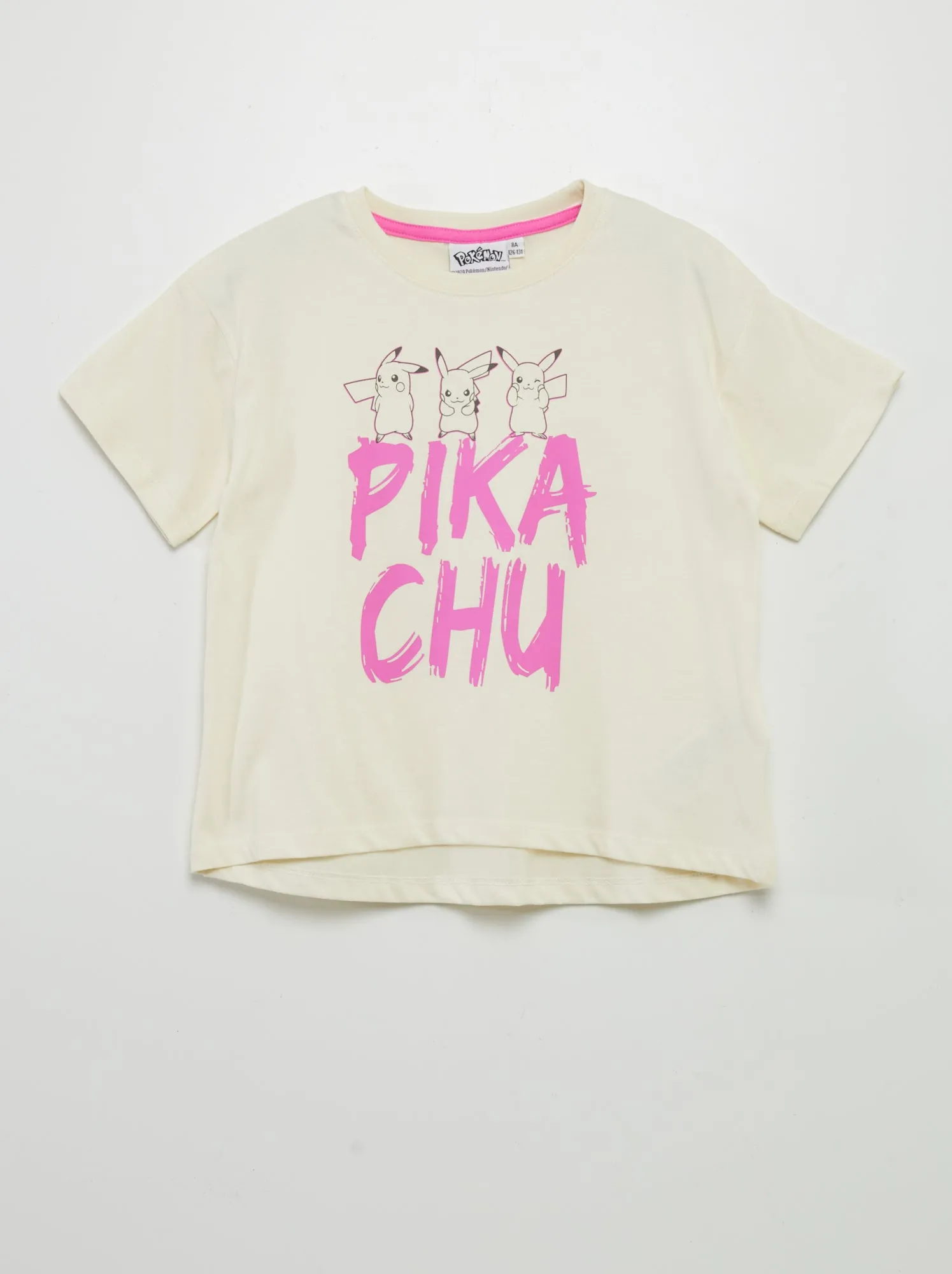 T-shirt larga 'Pikachu' - bianco