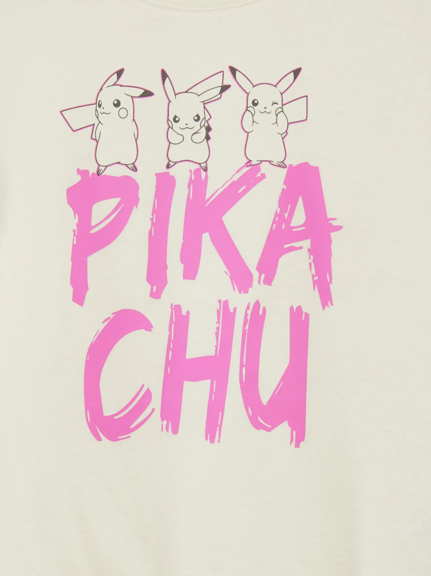 T-shirt larga 'Pikachu' - bianco