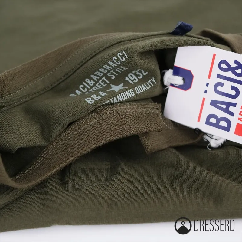 T-Shirt Uomo Baci & Abbracci Maglietta Serafino in cotone Regular Fit Maglie Dresserd