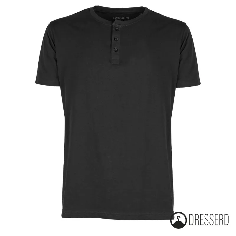 T-Shirt Uomo Baci & Abbracci Maglietta Serafino in cotone Regular Fit Maglie Dresserd