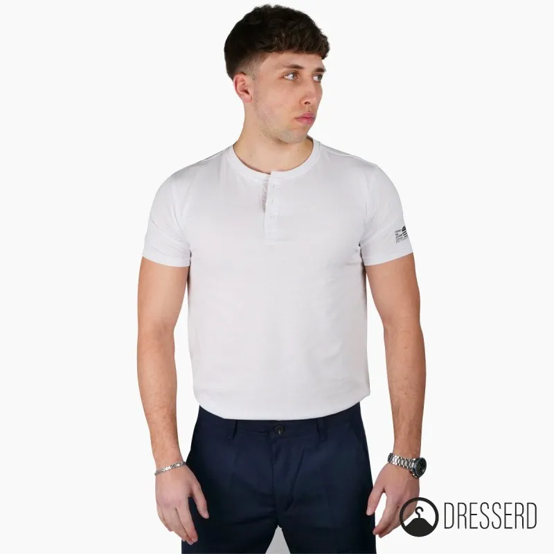 T-Shirt Uomo Baci & Abbracci Maglietta Serafino in cotone Regular Fit Maglie Dresserd