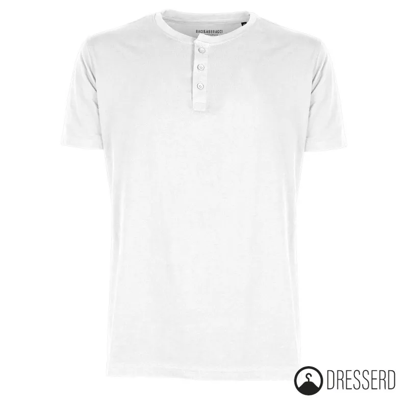 T-Shirt Uomo Baci & Abbracci Maglietta Serafino in cotone Regular Fit Maglie Dresserd