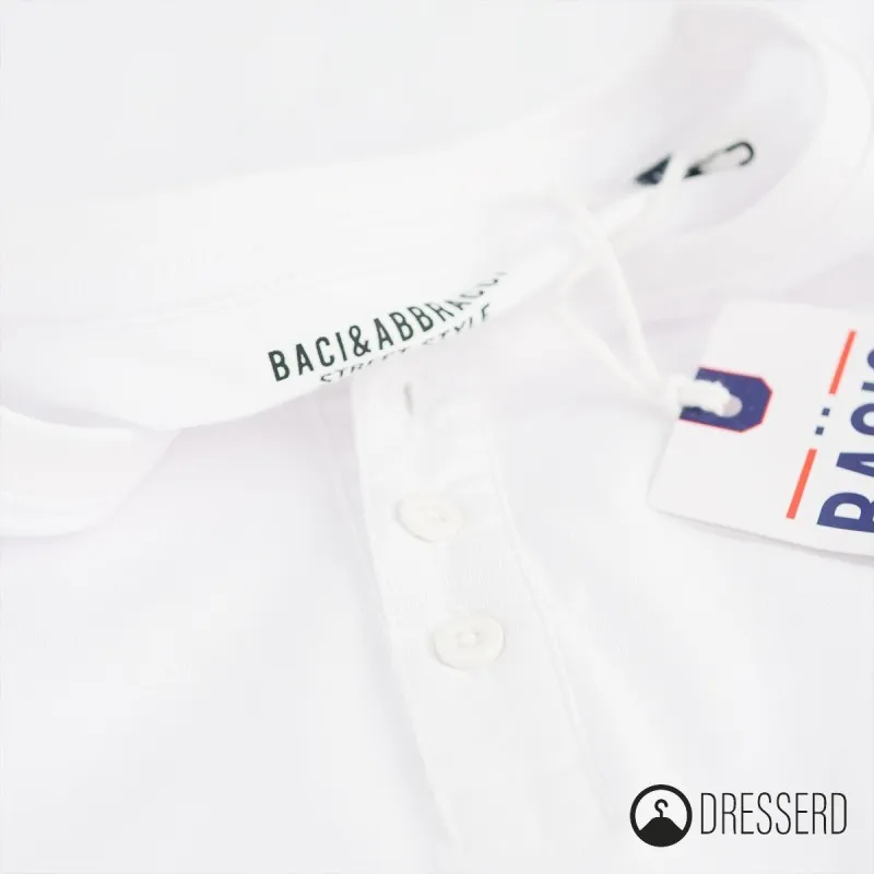 T-Shirt Uomo Baci & Abbracci Maglietta Serafino in cotone Regular Fit Maglie Dresserd