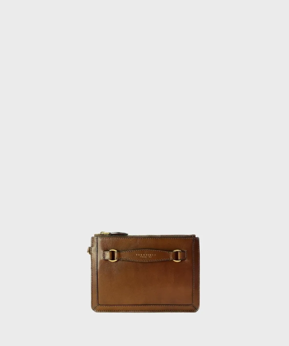 The Bridge Bettina pochette a mano piccola, pelle cuoio marrone