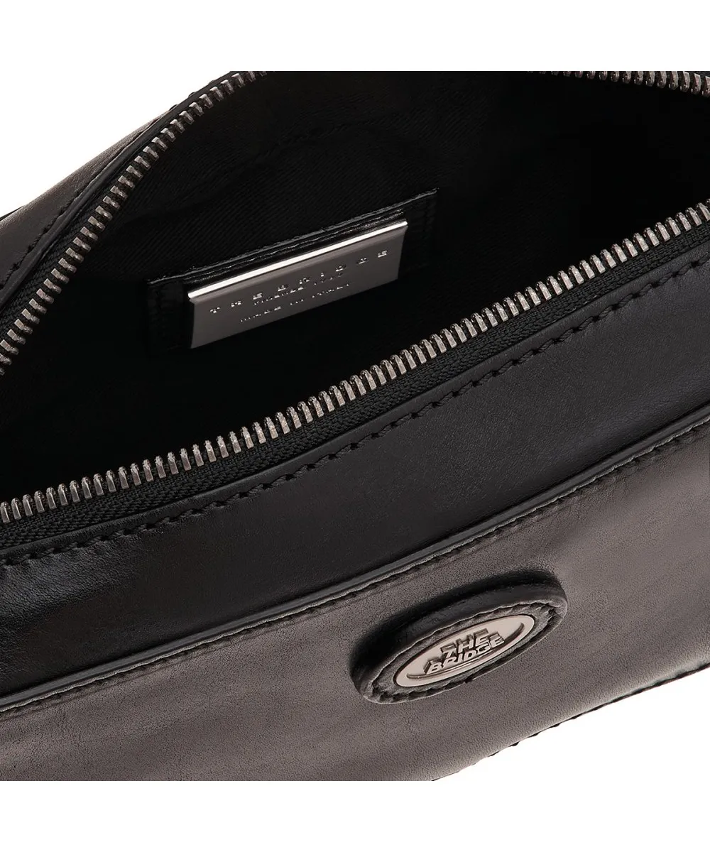 The Bridge Story pochette a mano con polsiera, pelle cuoio nero