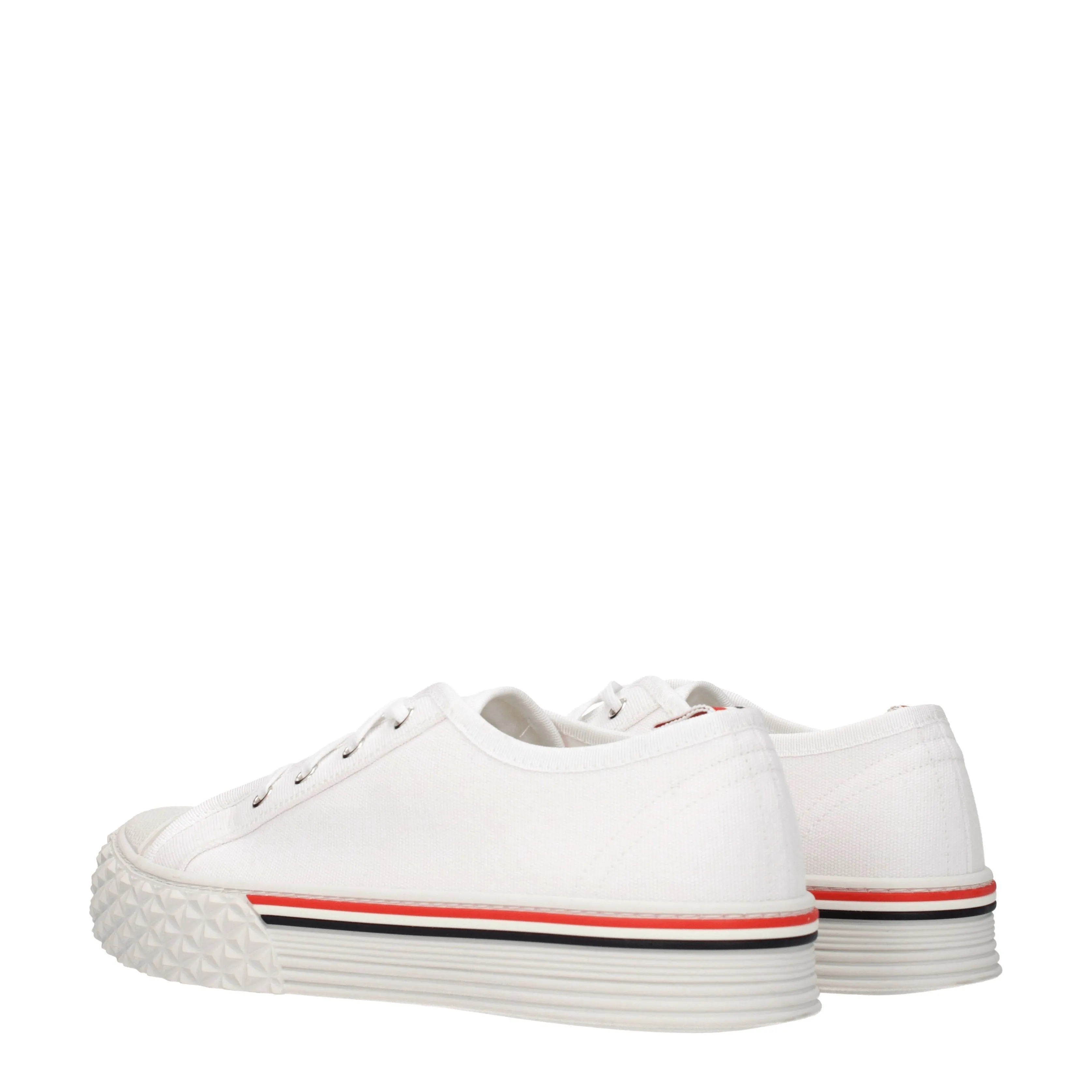 Thom Browne Sneakers Uomo Tessuto Bianco