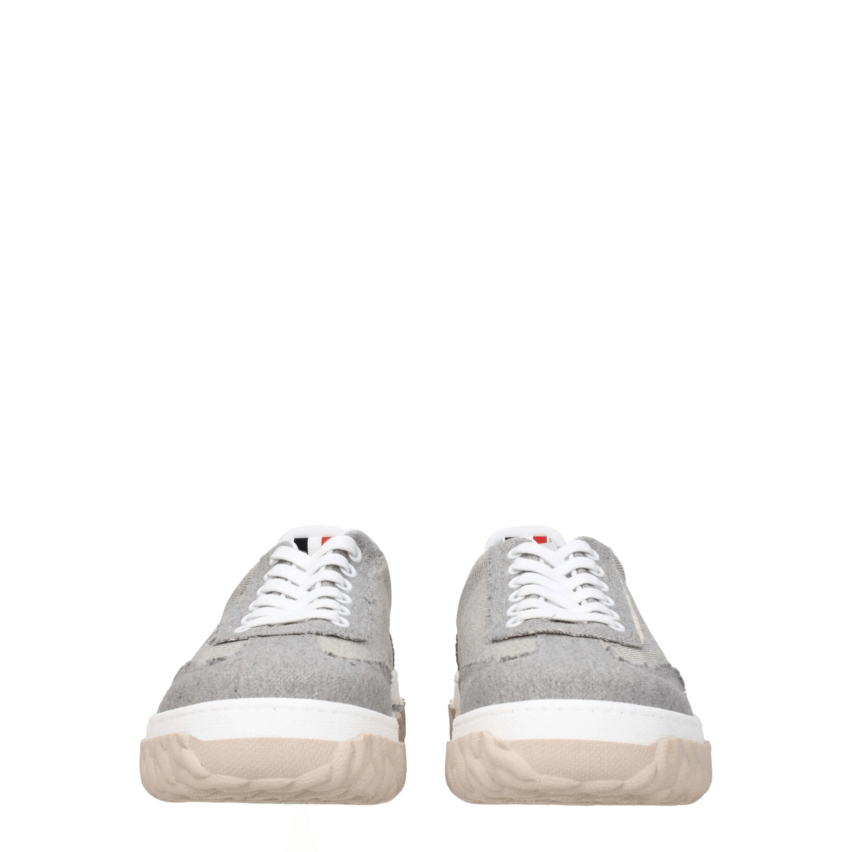 Thom Browne Sneakers Uomo Tessuto Grigio/Grigio Chiaro