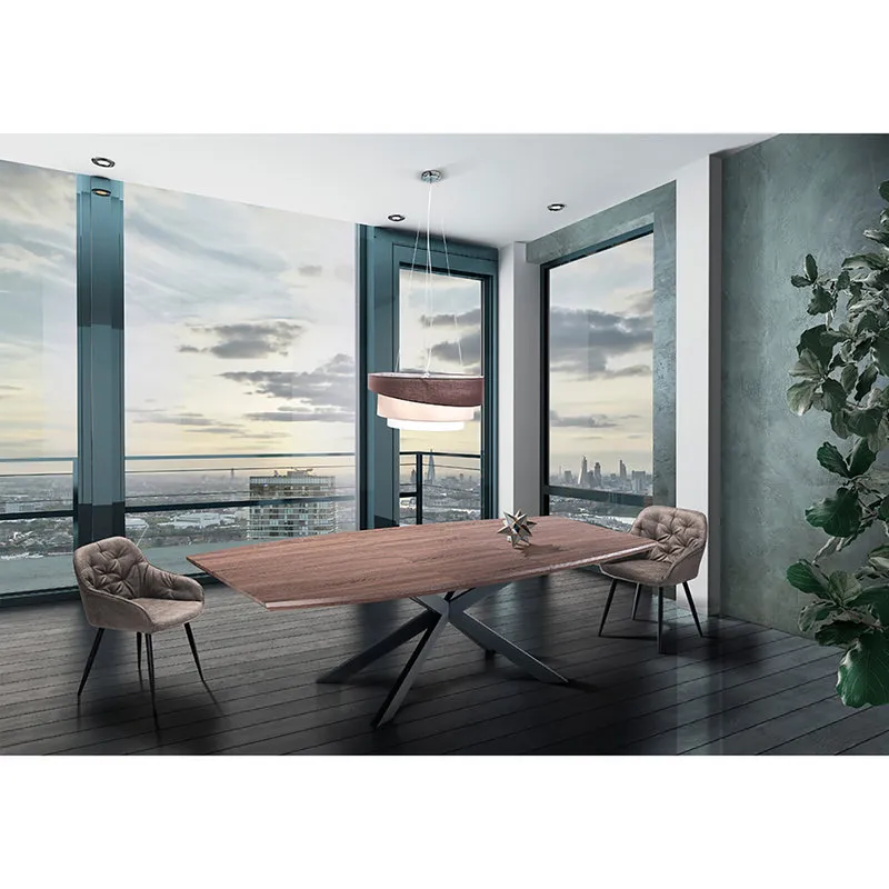 Tomasucci Set da 2 sedie imbottita Lovely, grigio/nero