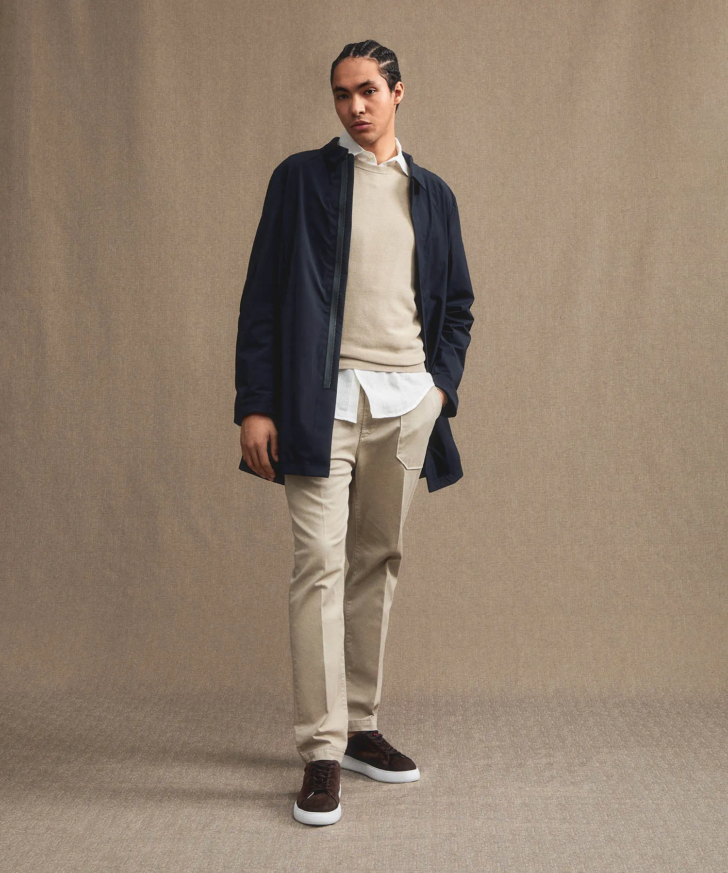 Trench liscio ed elegante