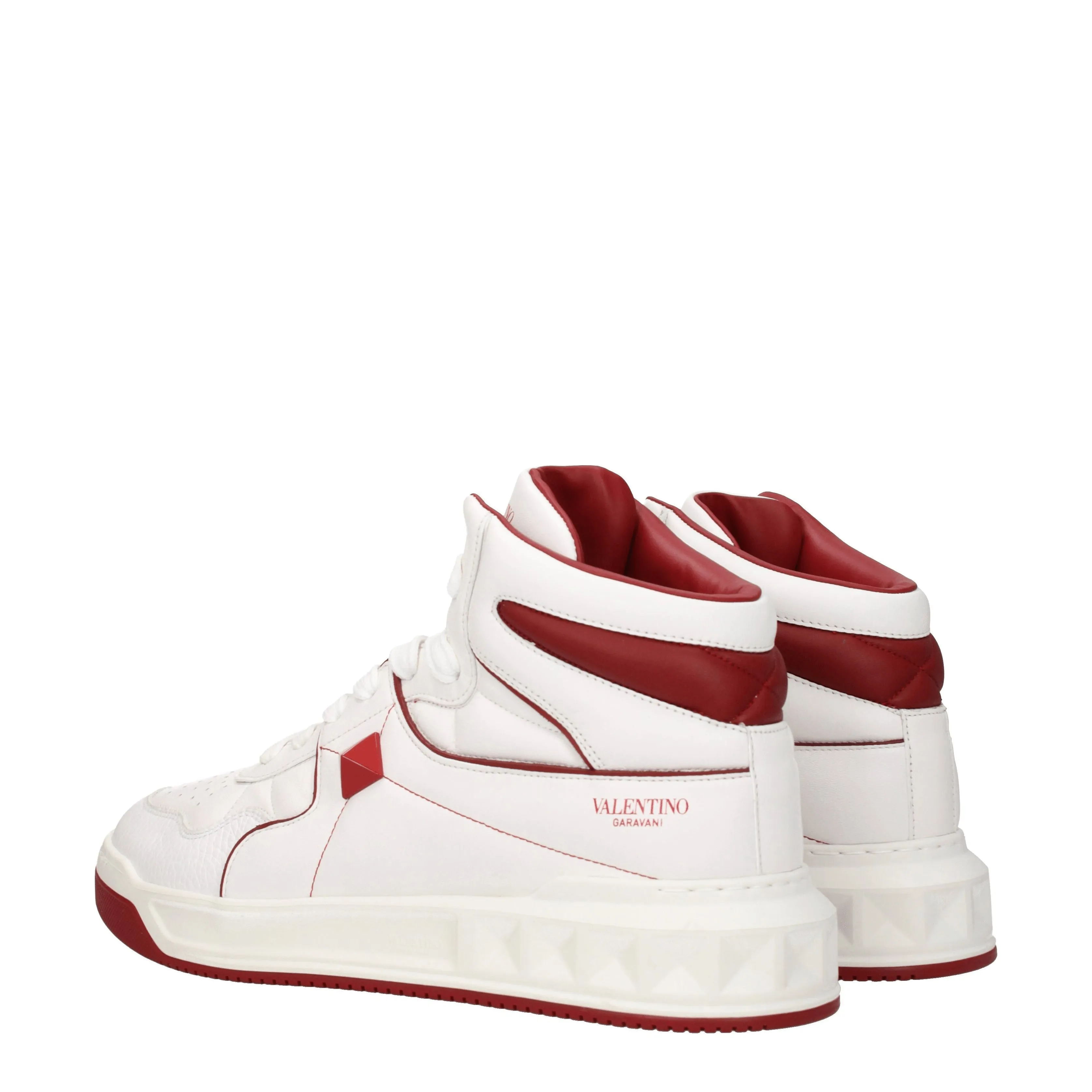 Valentino Garavani Sneakers One stud Uomo Pelle Bianco/Rosso