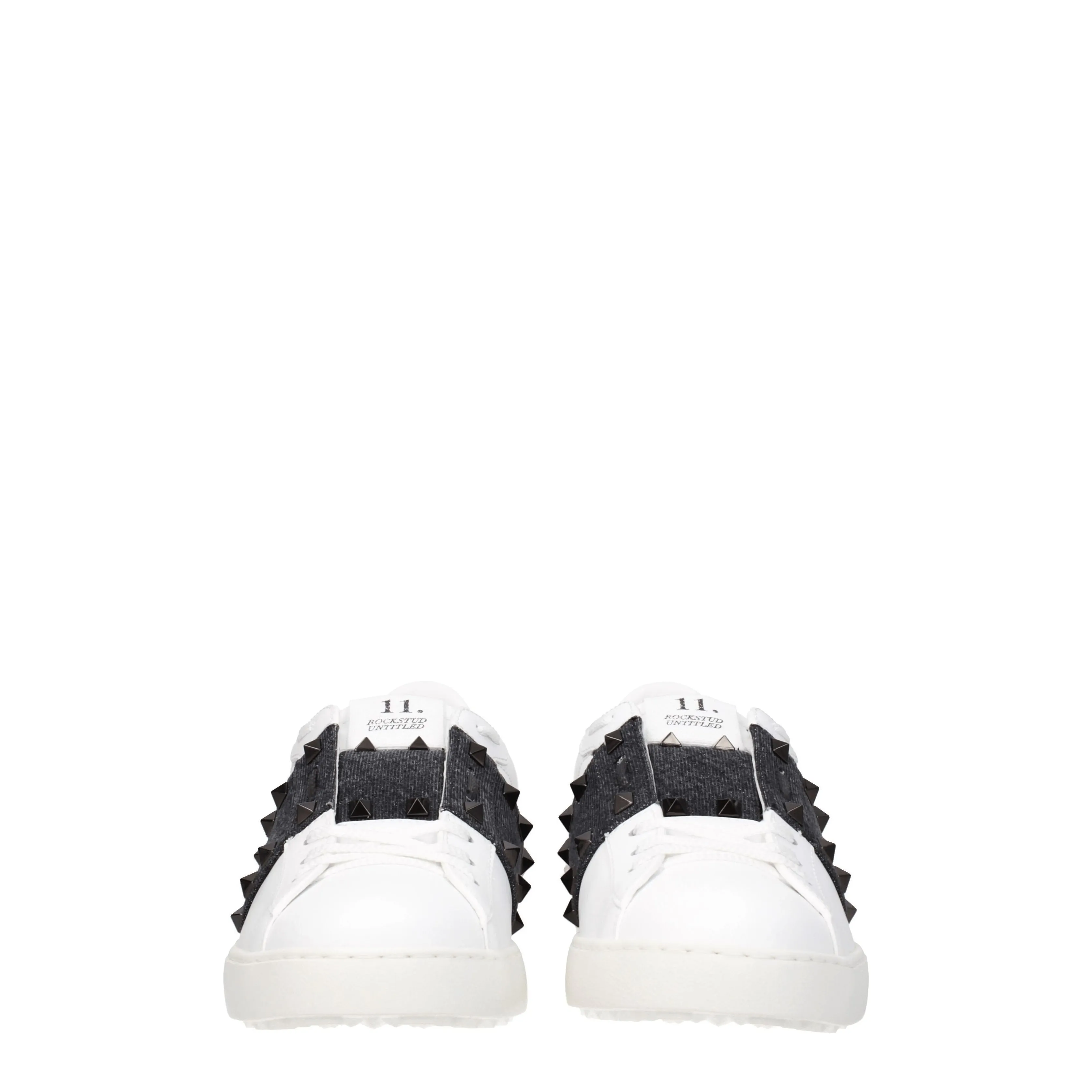 Valentino Garavani Sneakers Rockstud Uomo Pelle Bianco/Denim