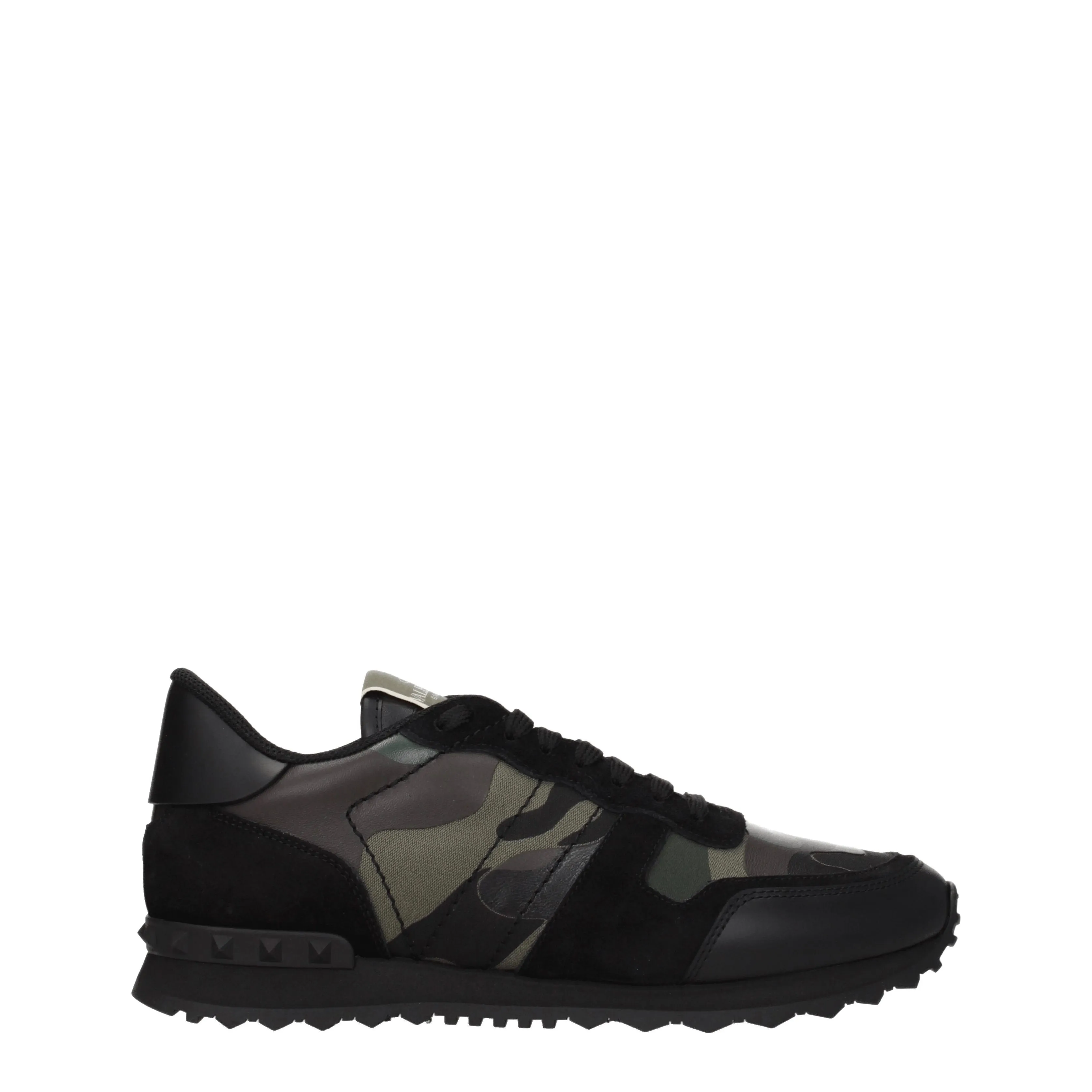 Valentino Garavani Sneakers Uomo Pelle Nero/Verde Militare