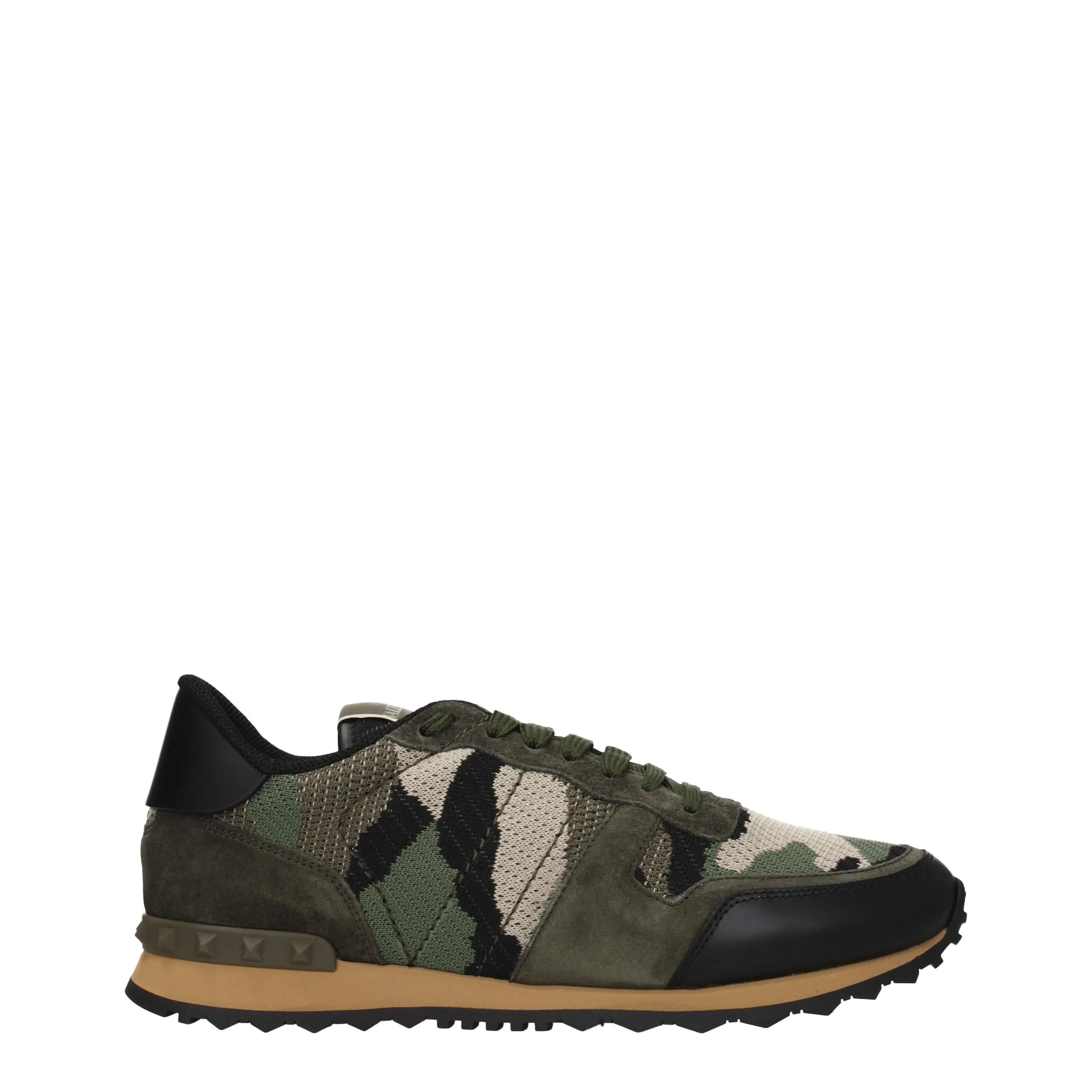 Valentino Garavani Sneakers Uomo Tessuto Verde/Verde Militare