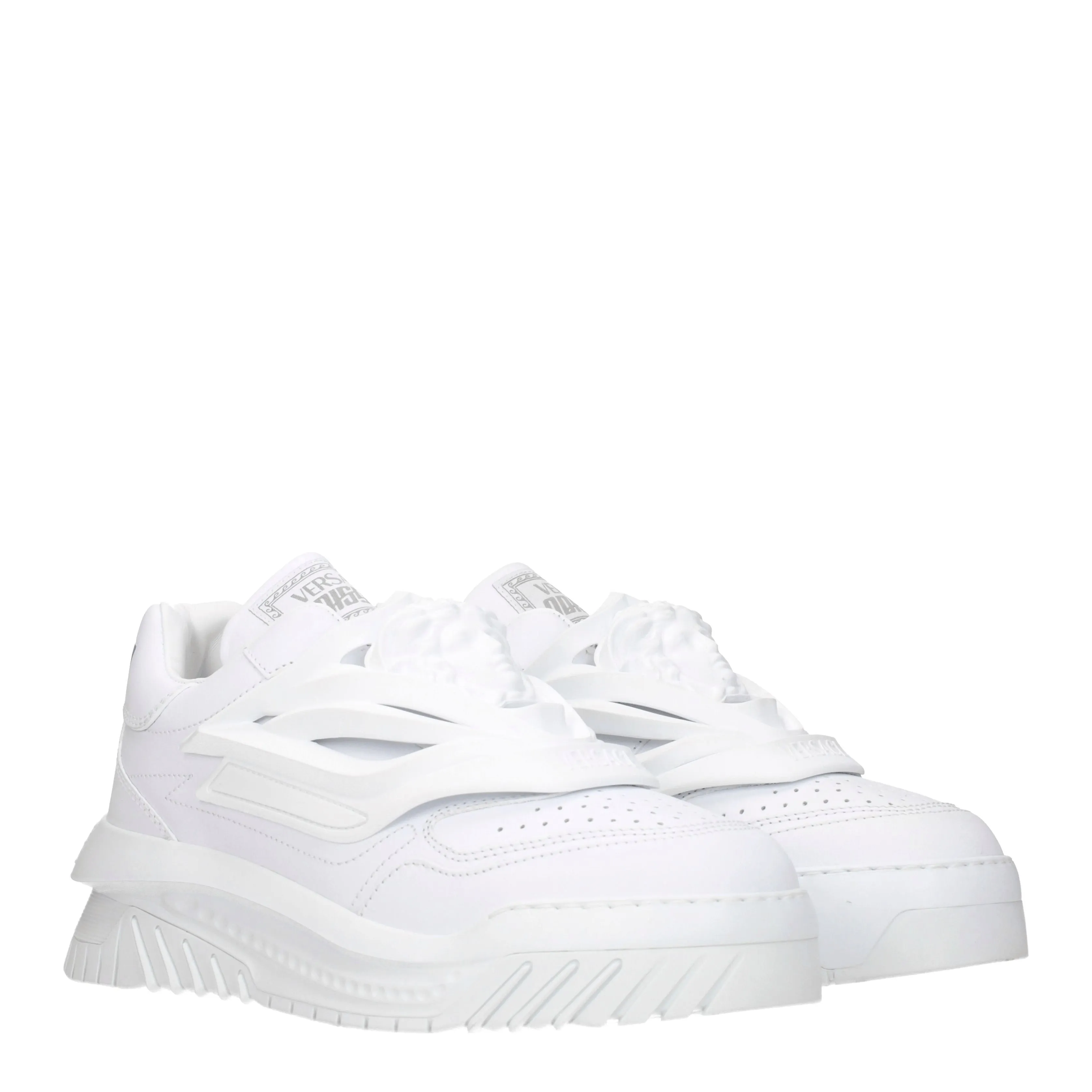 Versace Sneakers Odissea Uomo Pelle Bianco/Bianco Ottico
