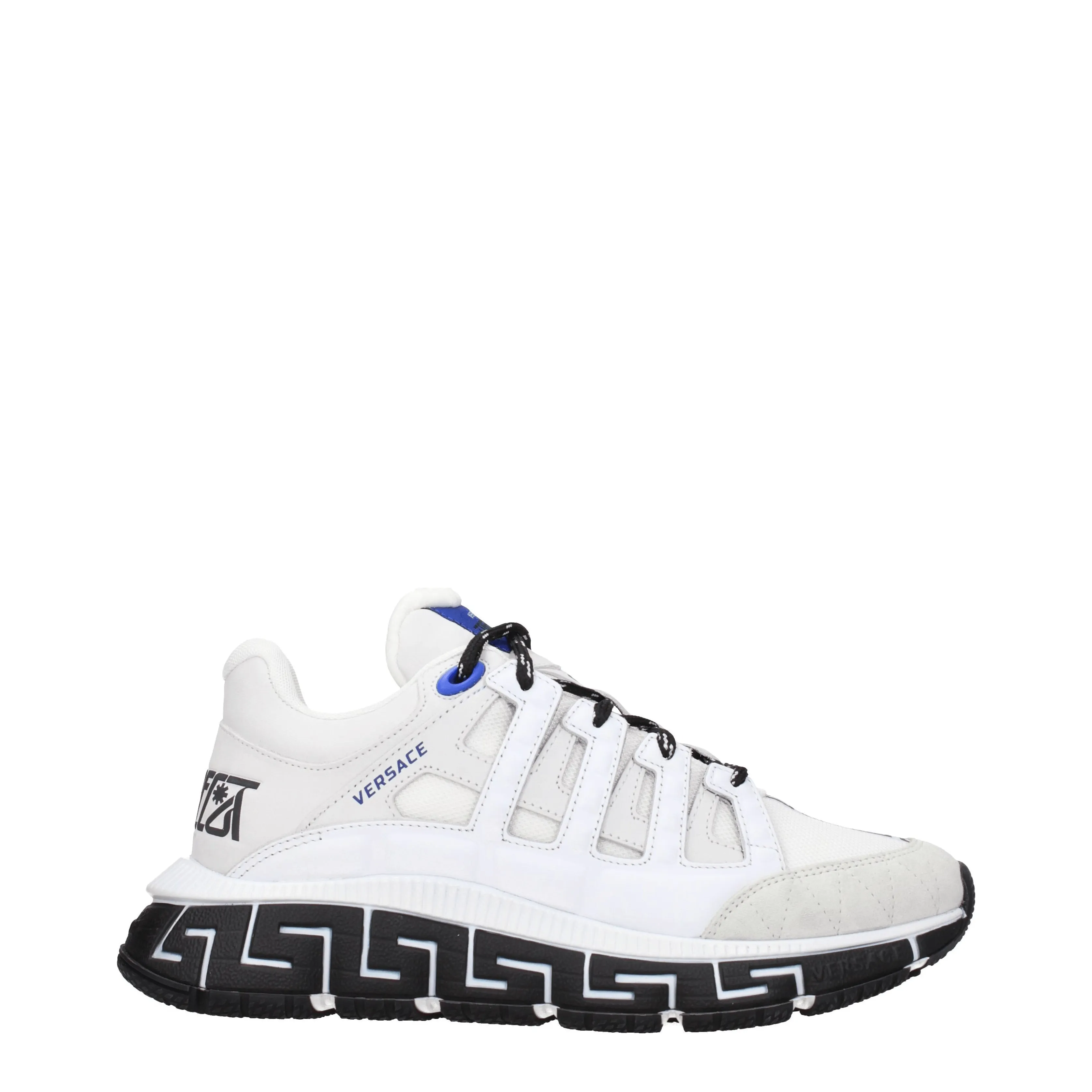 Versace Sneakers Trigreca Uomo Camoscio Bianco/Blu Navy