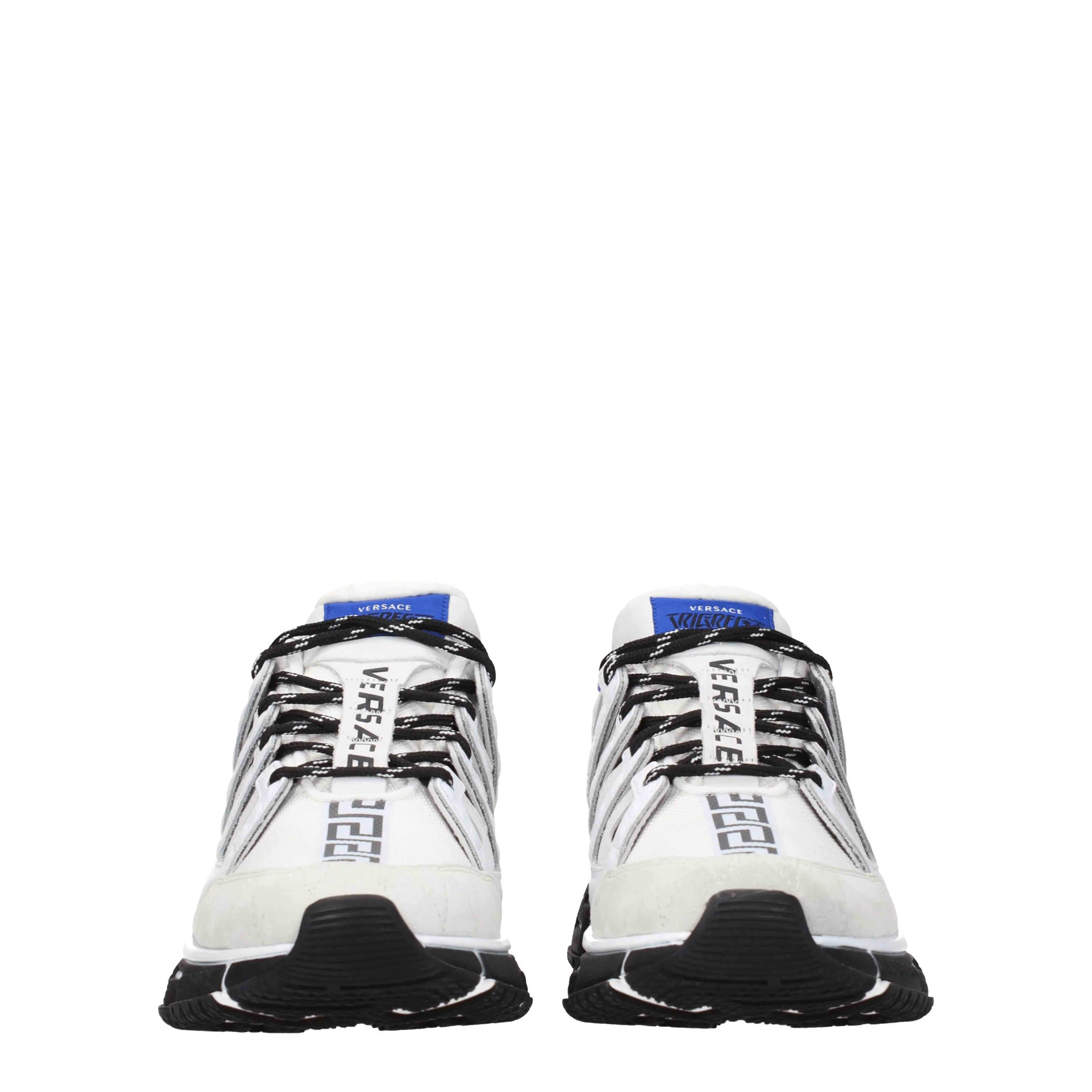Versace Sneakers Trigreca Uomo Camoscio Bianco/Blu Navy