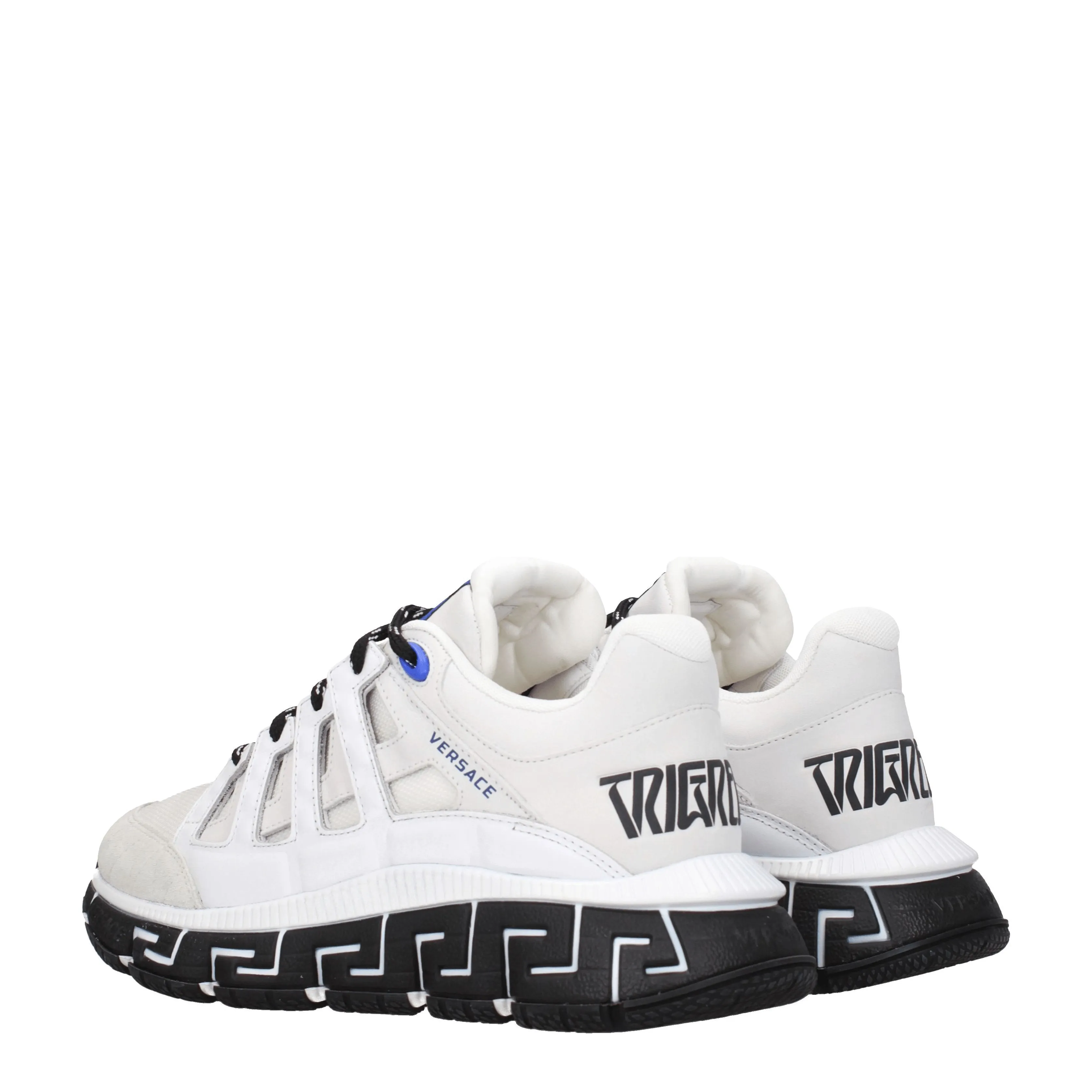 Versace Sneakers Trigreca Uomo Camoscio Bianco/Blu Navy