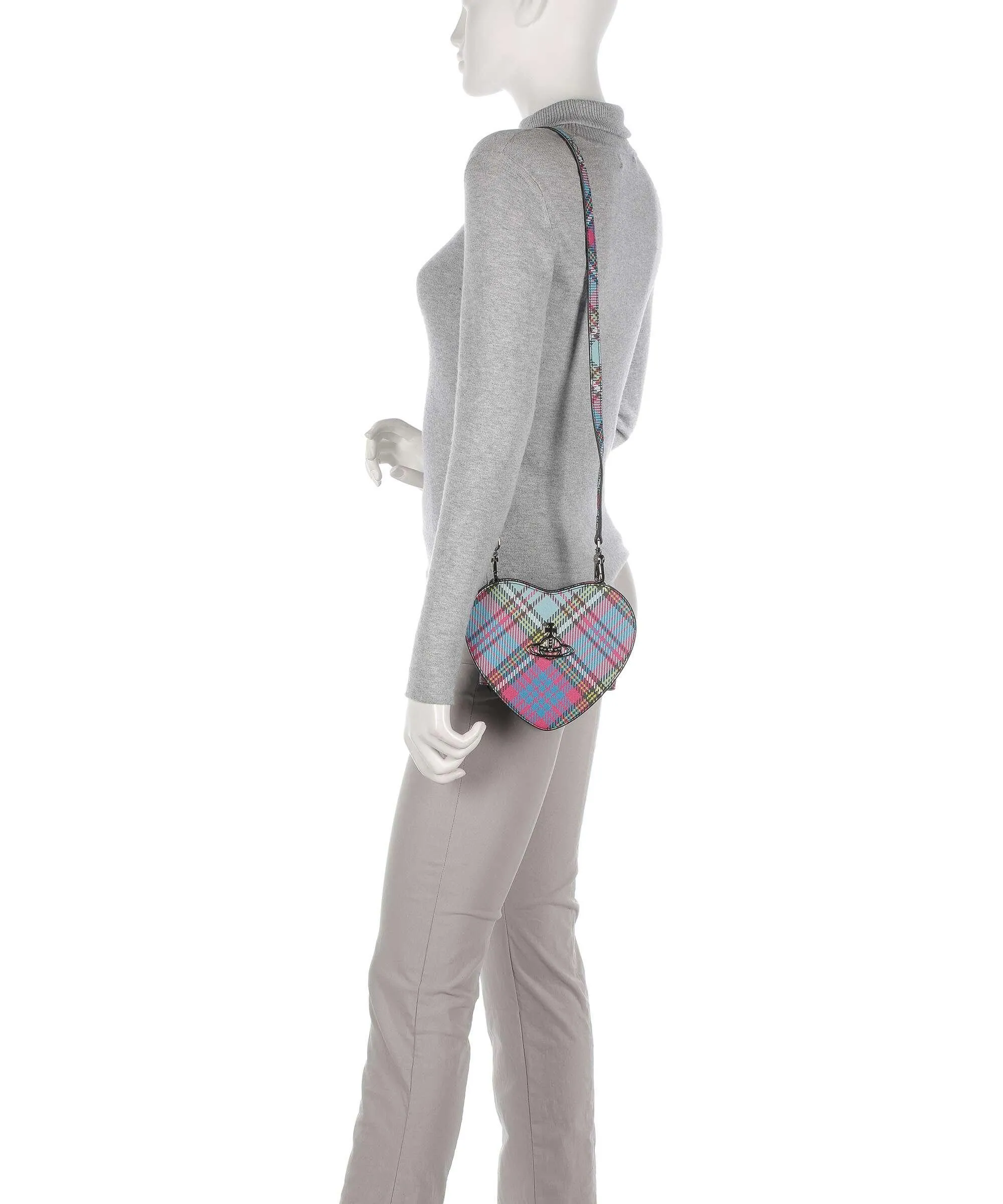  Vivienne Westwood Louise Saffiano Biogreen Heart Borsa a tracolla pelle sintetica multicolore  
