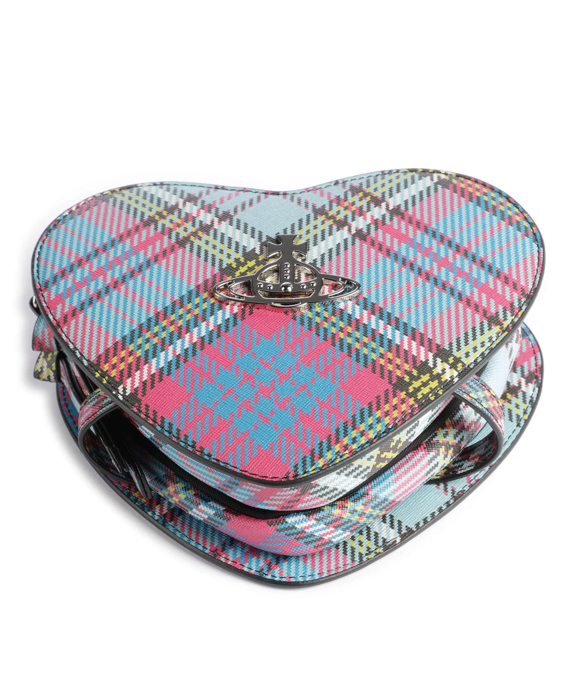  Vivienne Westwood Louise Saffiano Biogreen Heart Borsa a tracolla pelle sintetica multicolore  