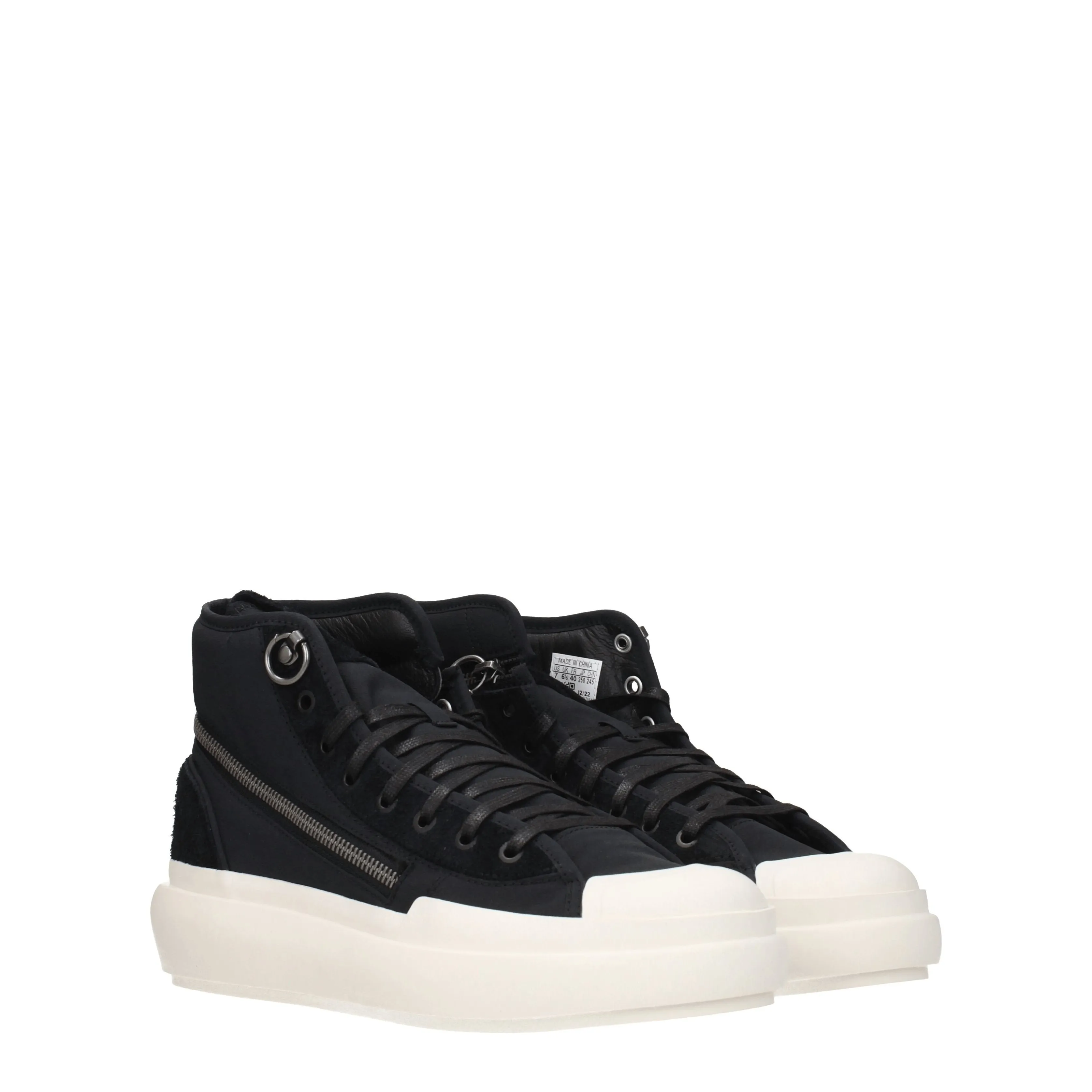 Y3 Yamamoto Sneakers Adidas ajatu Uomo Tessuto Nero
