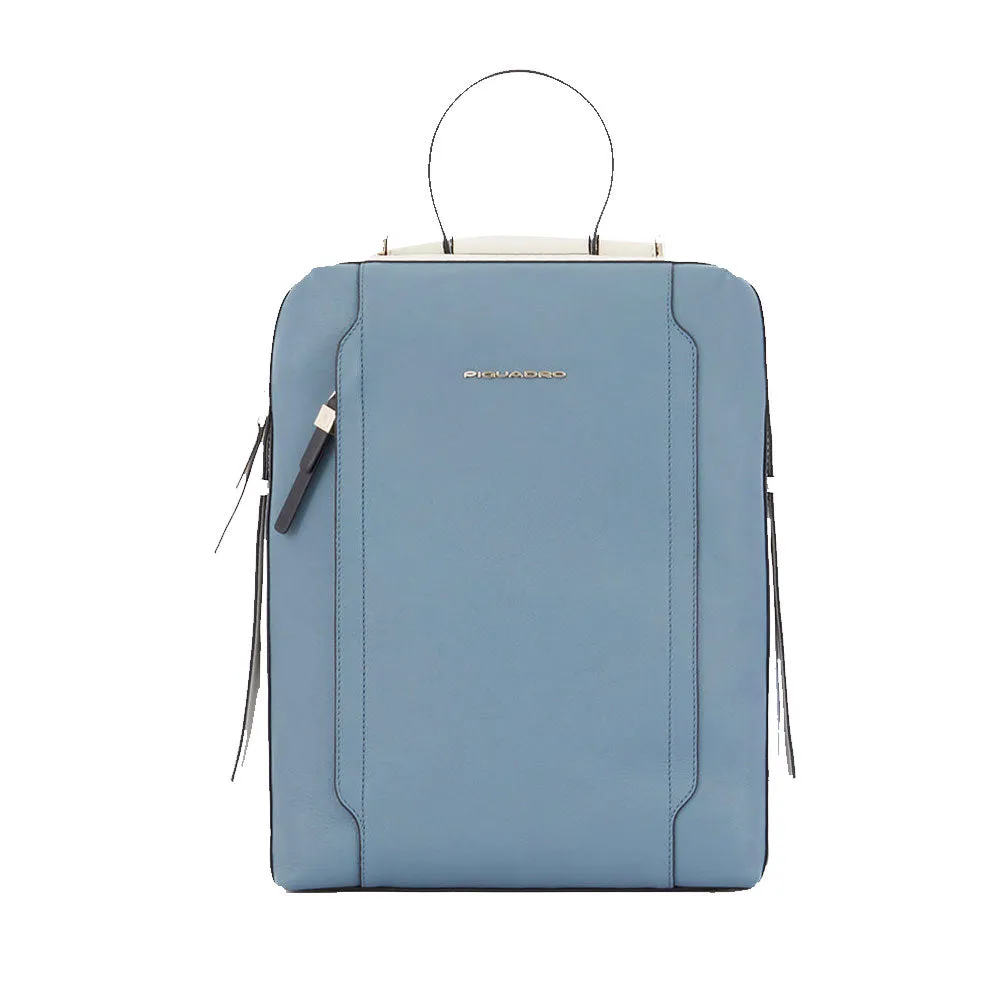 Zaino Donna PIQUADRO Porta Computer in Pelle Colore Avio - Grigio Linea Circle - CA4576W92